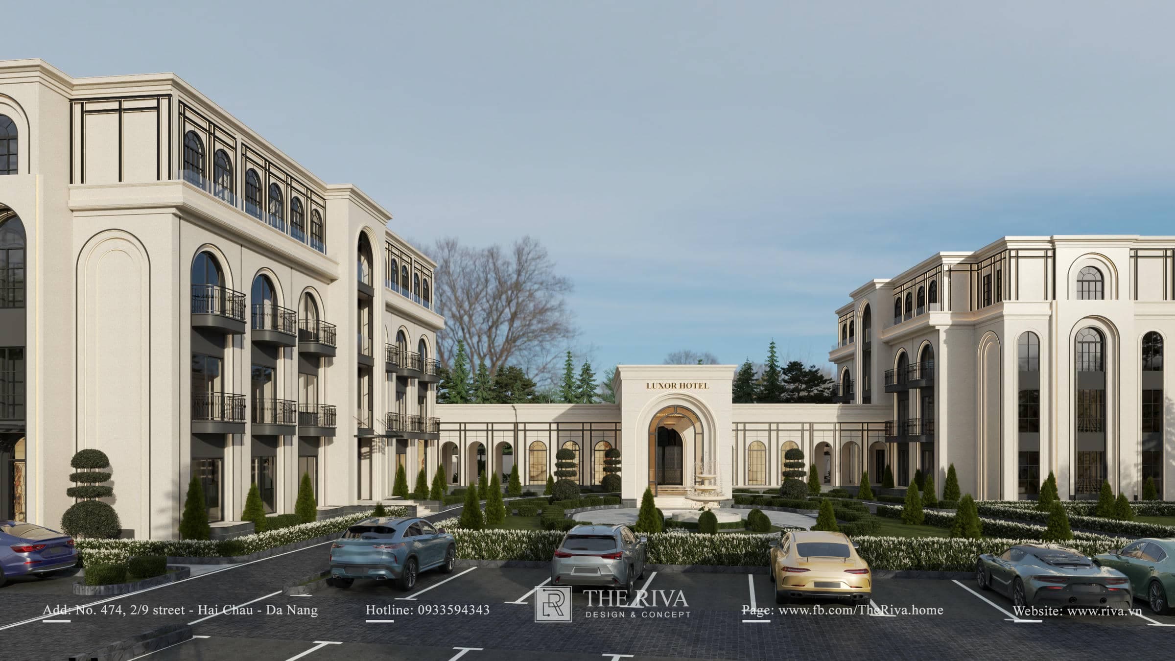 Thiết kế kiến trúc khách sạn Tân cổ điển Hiện đại Luxor 3