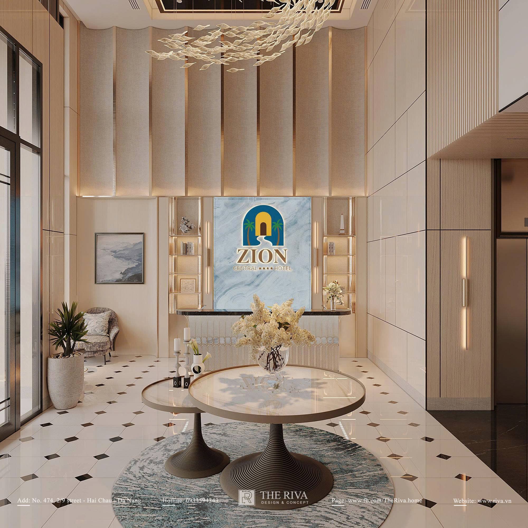 Thiết kế nội thất khách sạn hiện đại Zion Luxe Hotel