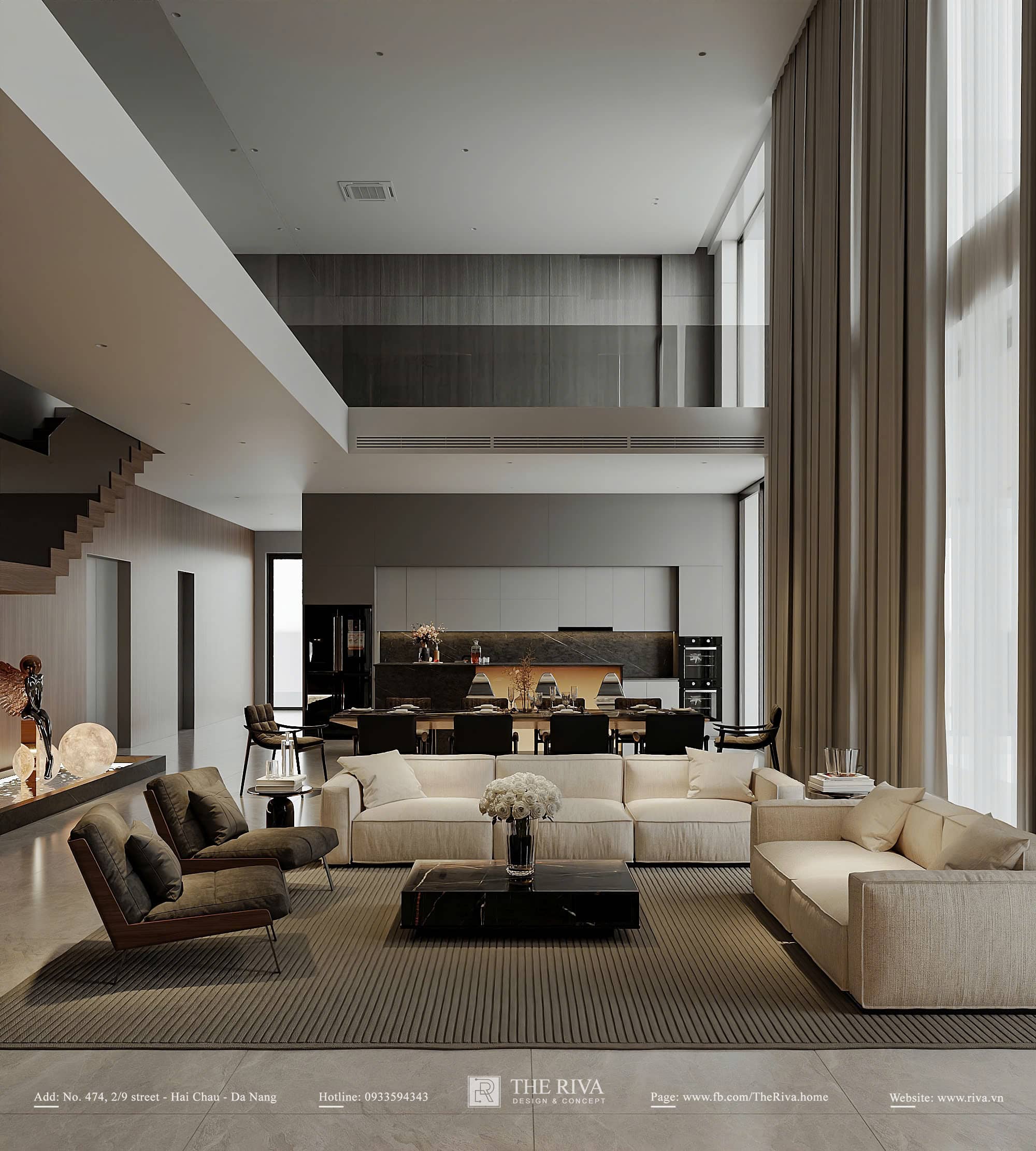 Thiết kế nội thất biệt thự Hiện đại Lou Villa