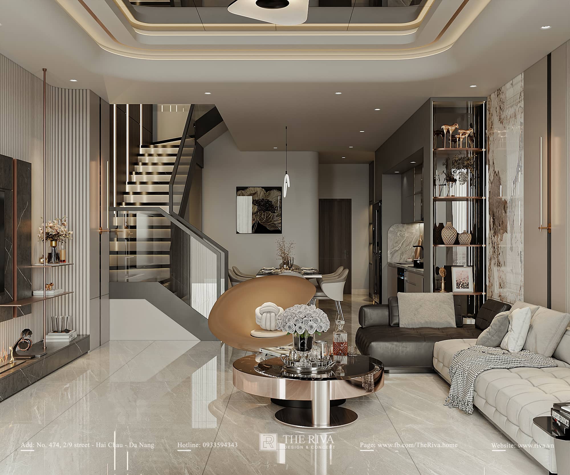 Thiết kế nội thất nhà phố MONOLITH ĐÀ NẴNG