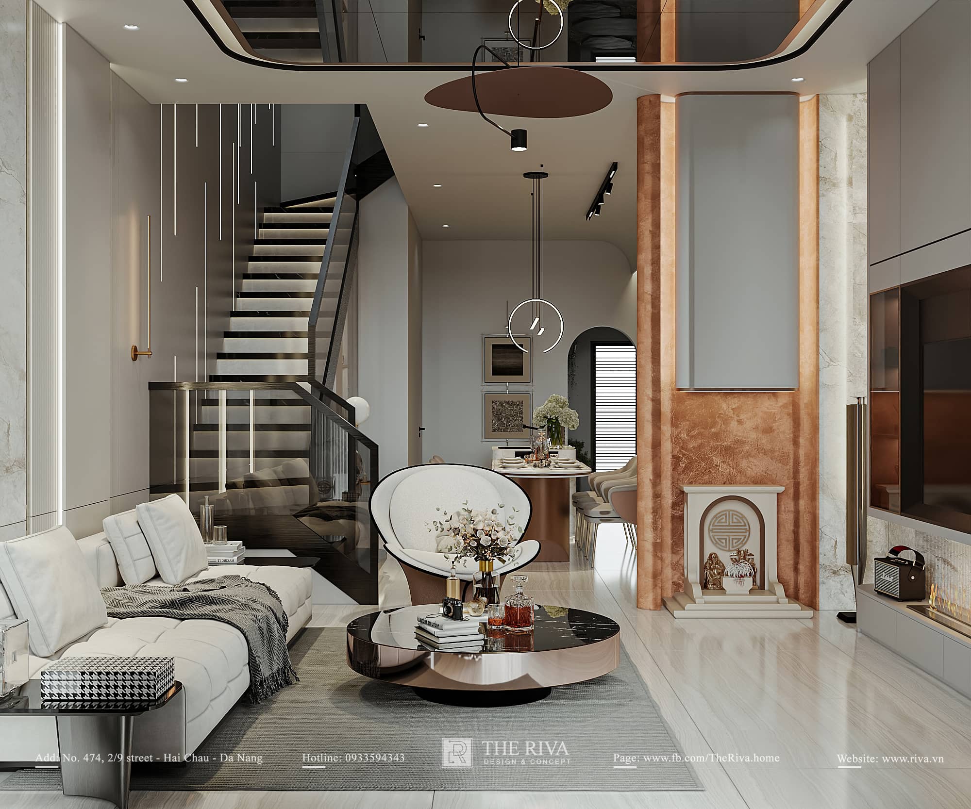 Thiết kế nội thất nhà phố Hiện đại AMBER TOWNHOUSE