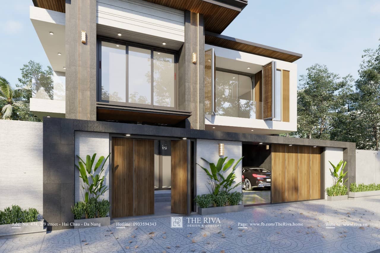 Thiết kế kiến trúc nhà phố hiện đại Long An Villa