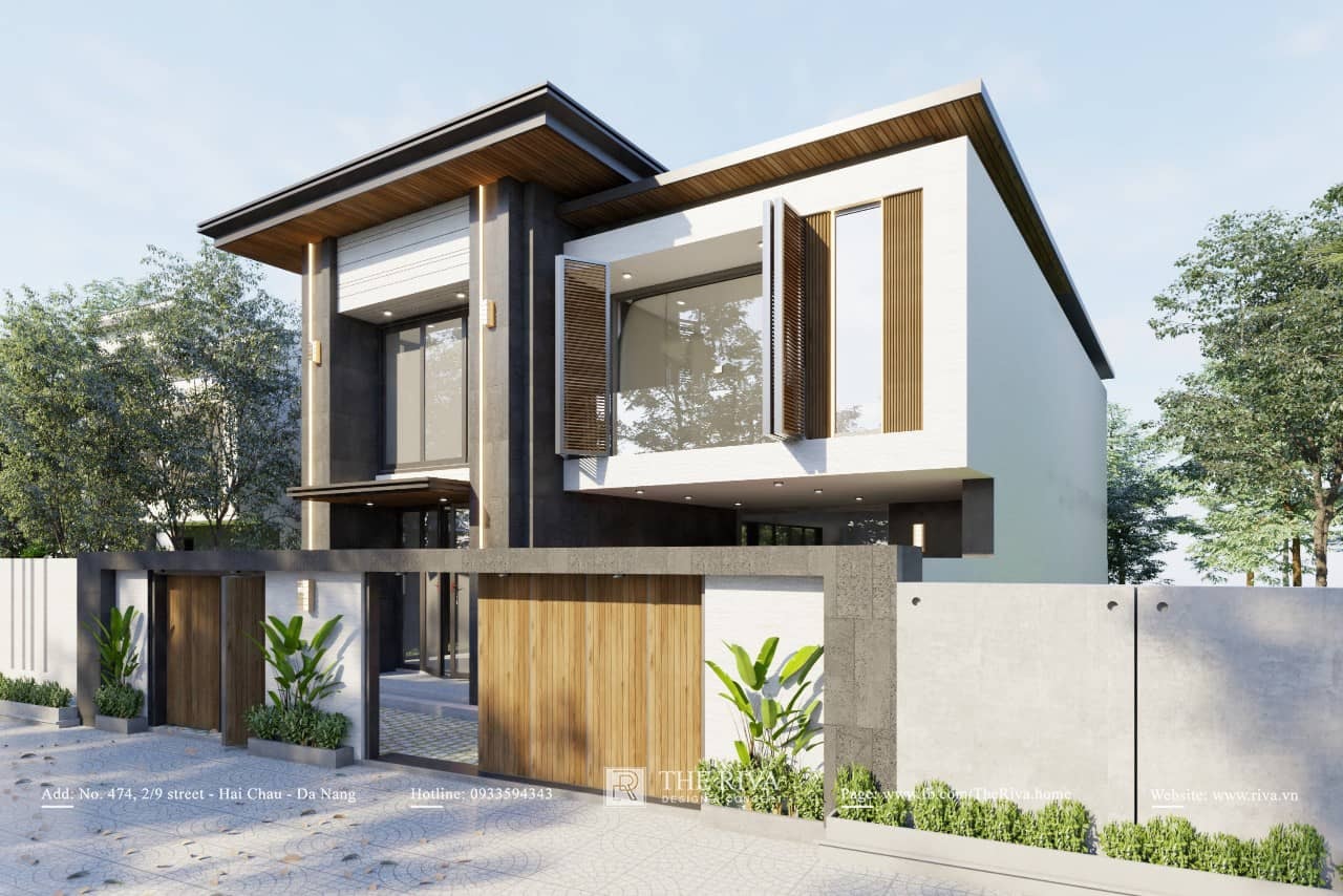 Thiết kế kiến trúc nhà phố hiện đại Long An Villa