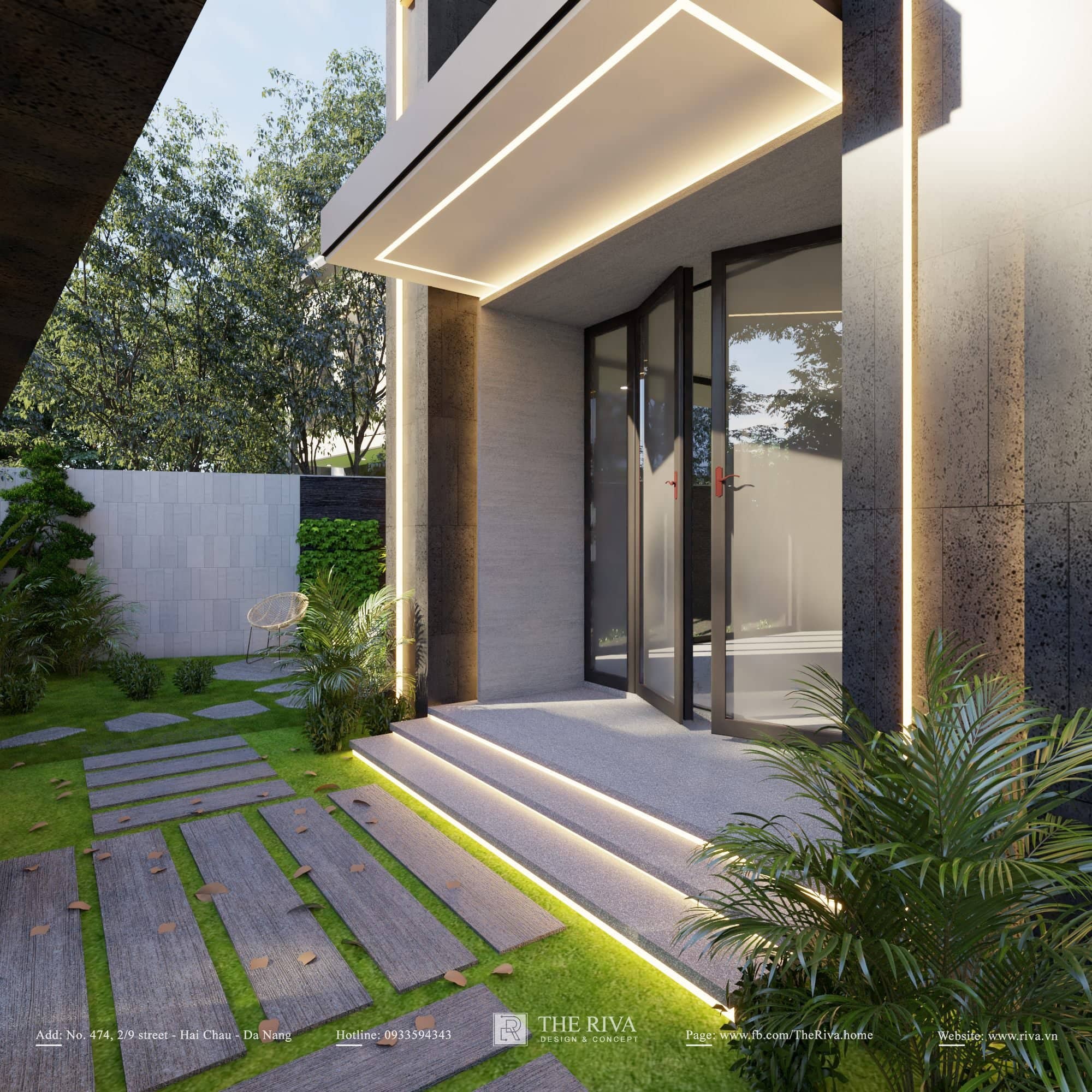 Thiết kế kiến trúc nhà phố hiện đại Long An Villa