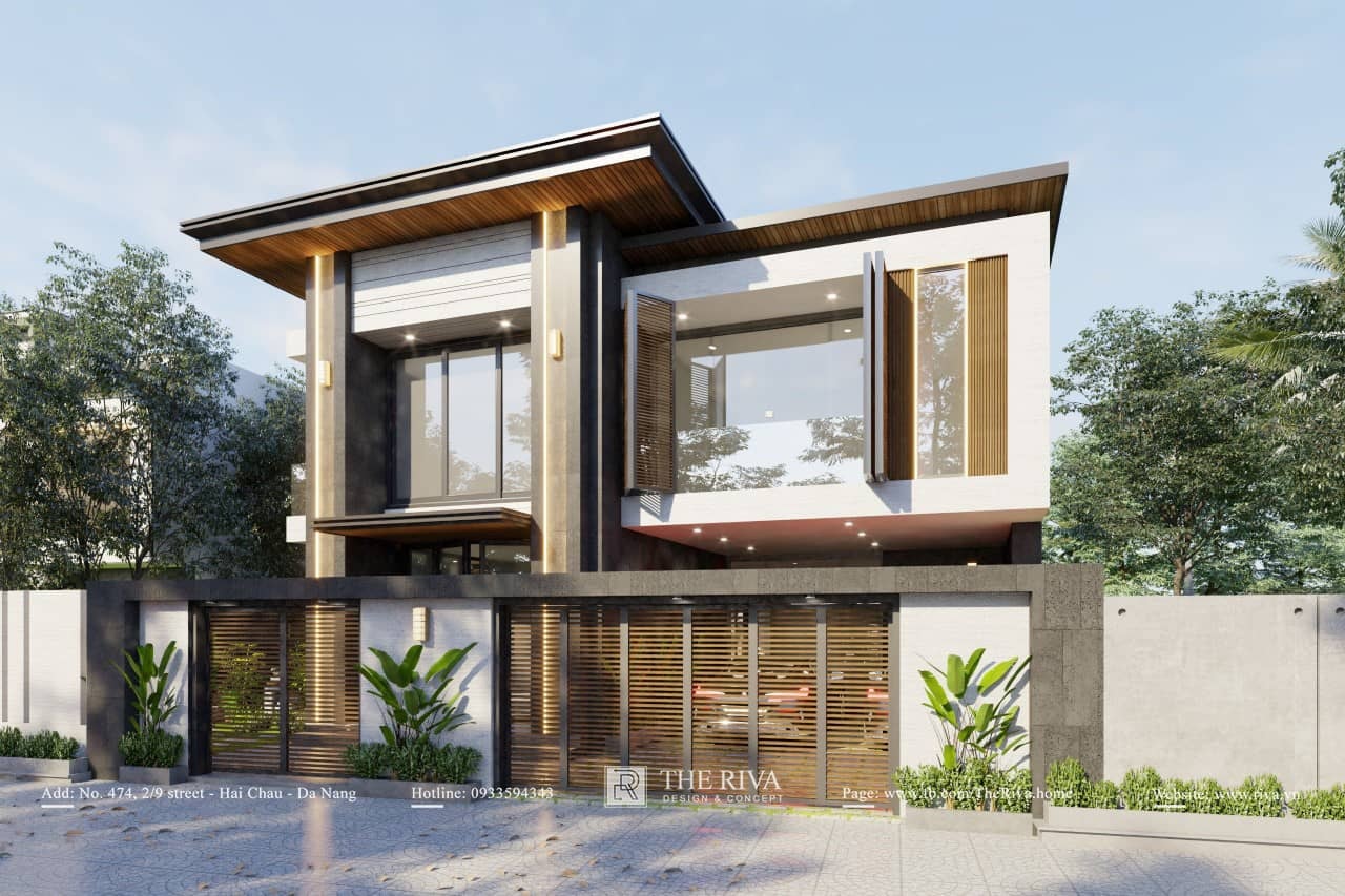 Thiết kế kiến trúc nhà phố hiện đại Long An Villa