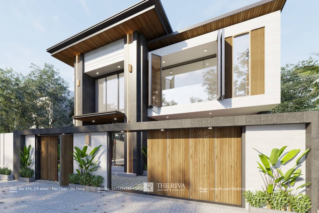 Thiết kế kiến trúc nhà phố hiện đại Long An Villa