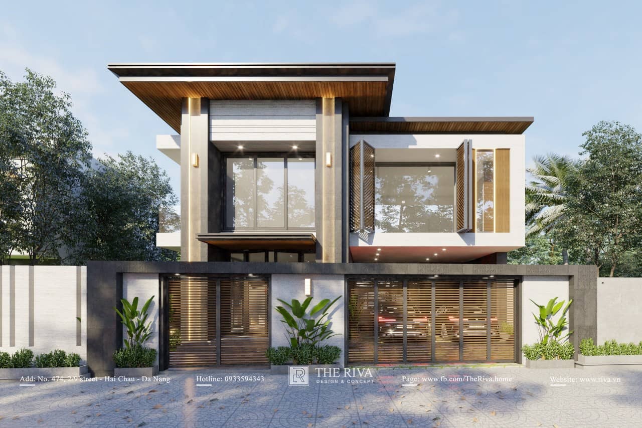 Thiết kế kiến trúc nhà phố hiện đại Long An Villa
