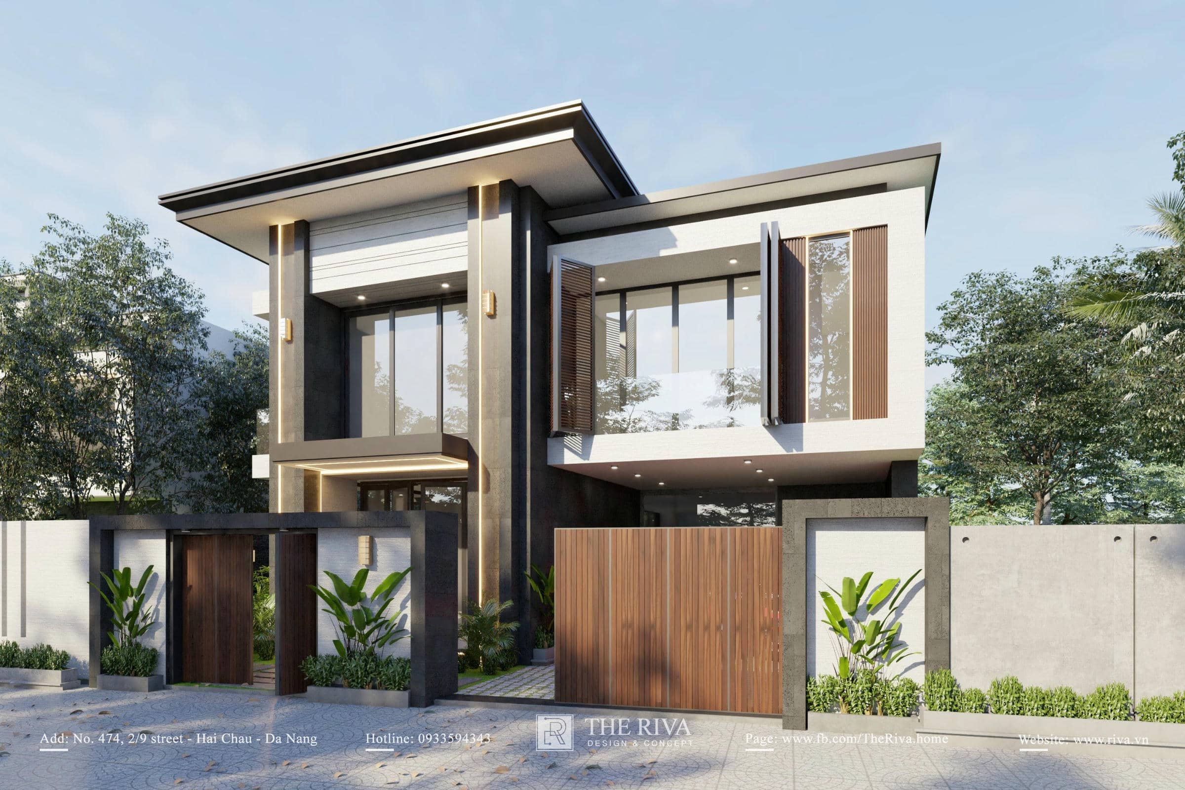 Thiết kế kiến trúc nhà phố hiện đại Long An Villa