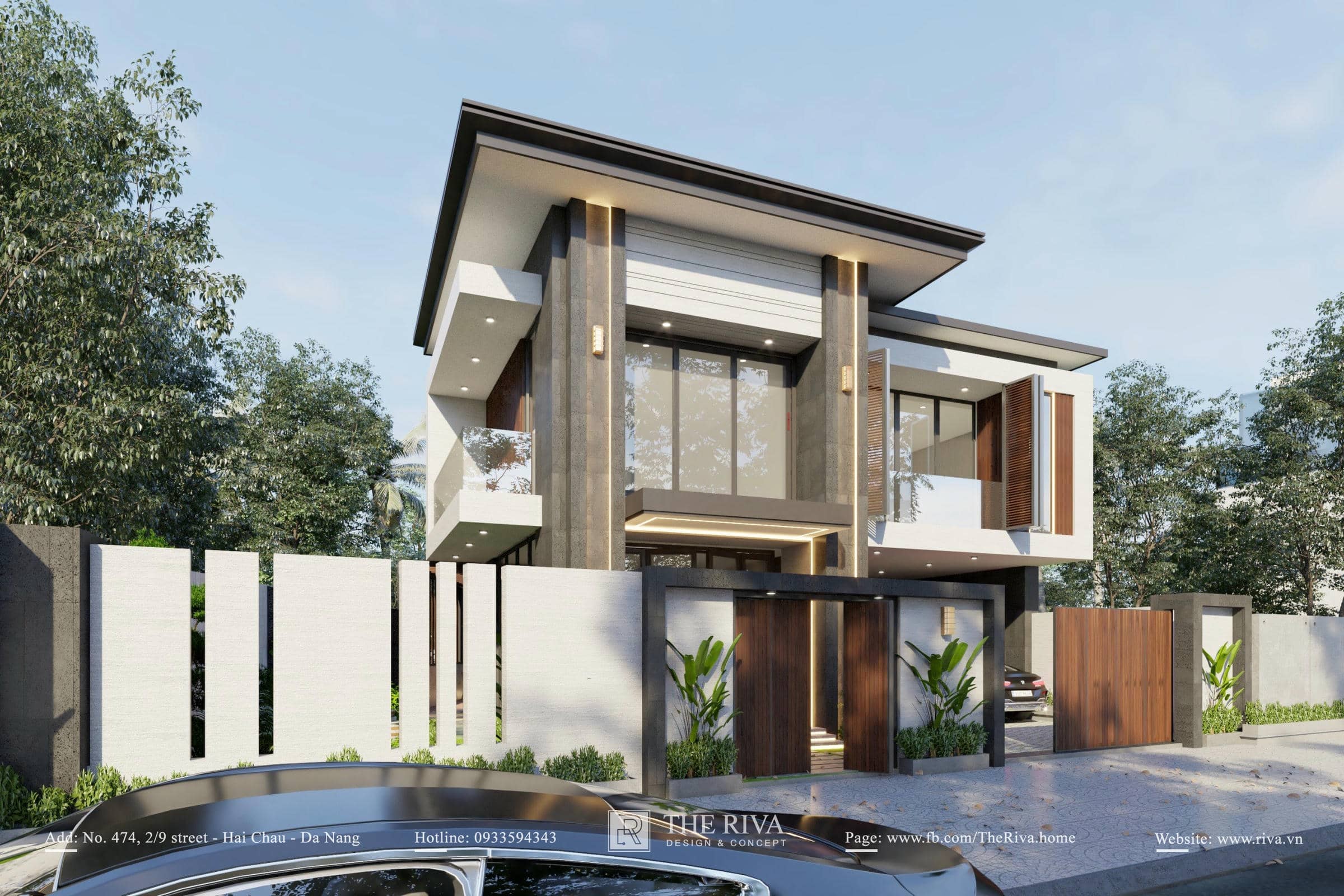 Thiết kế kiến trúc nhà phố hiện đại Long An Villa