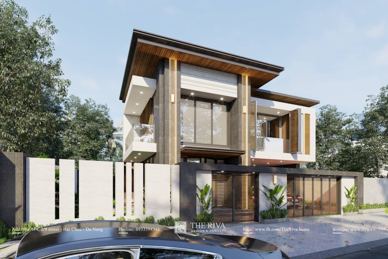 Thiết kế kiến trúc nhà phố hiện đại Long An Villa
