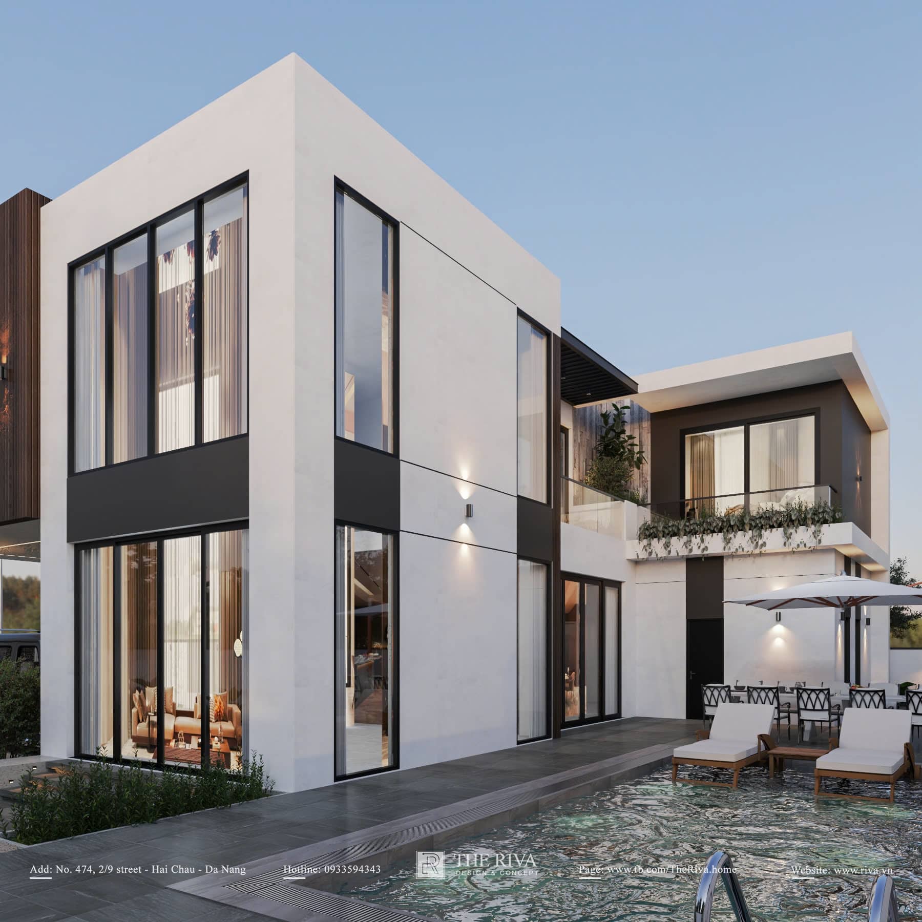 Thiết kế kiến trúc biệt thự hiện đại Minh Khang Villa