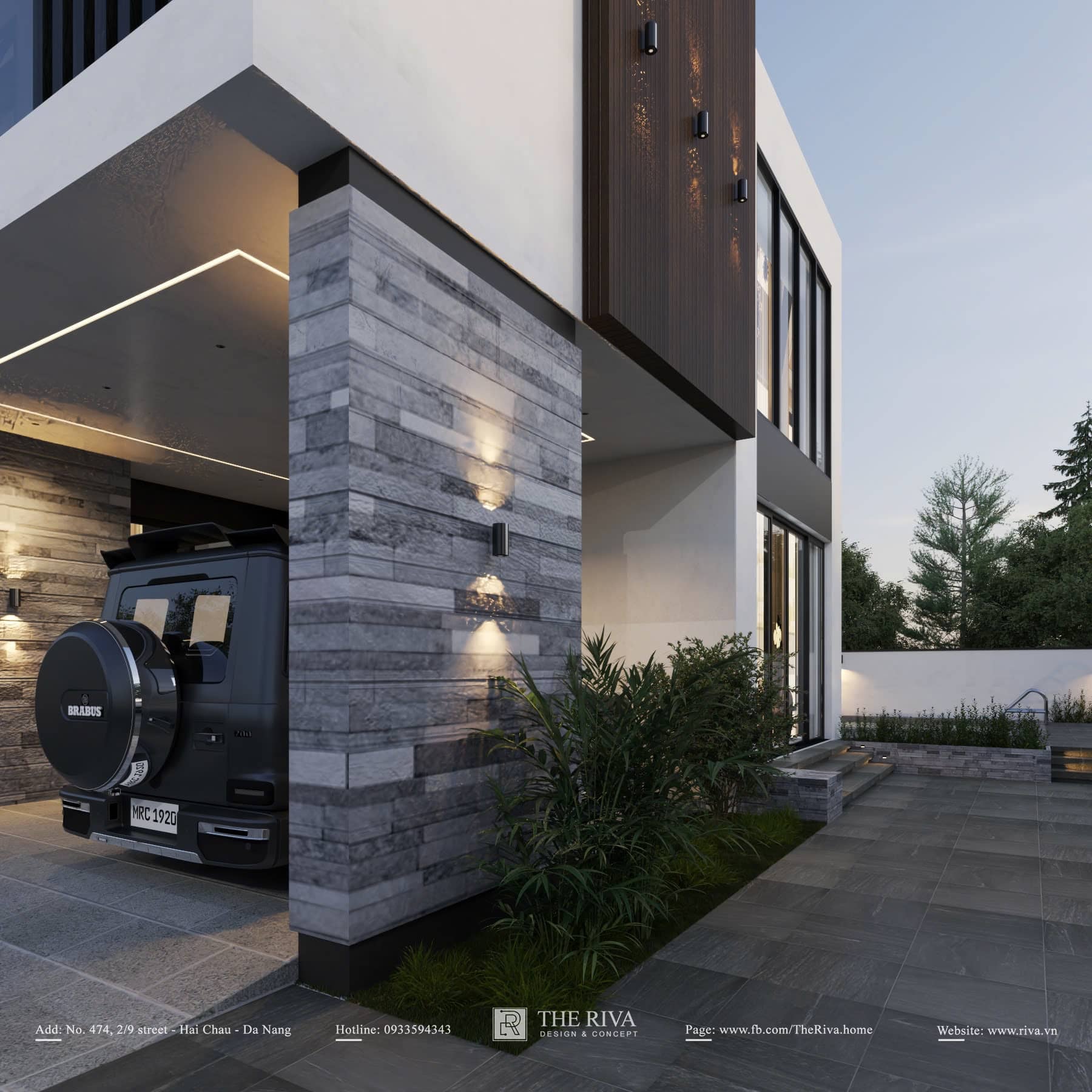 Thiết kế kiến trúc biệt thự hiện đại Minh Khang Villa