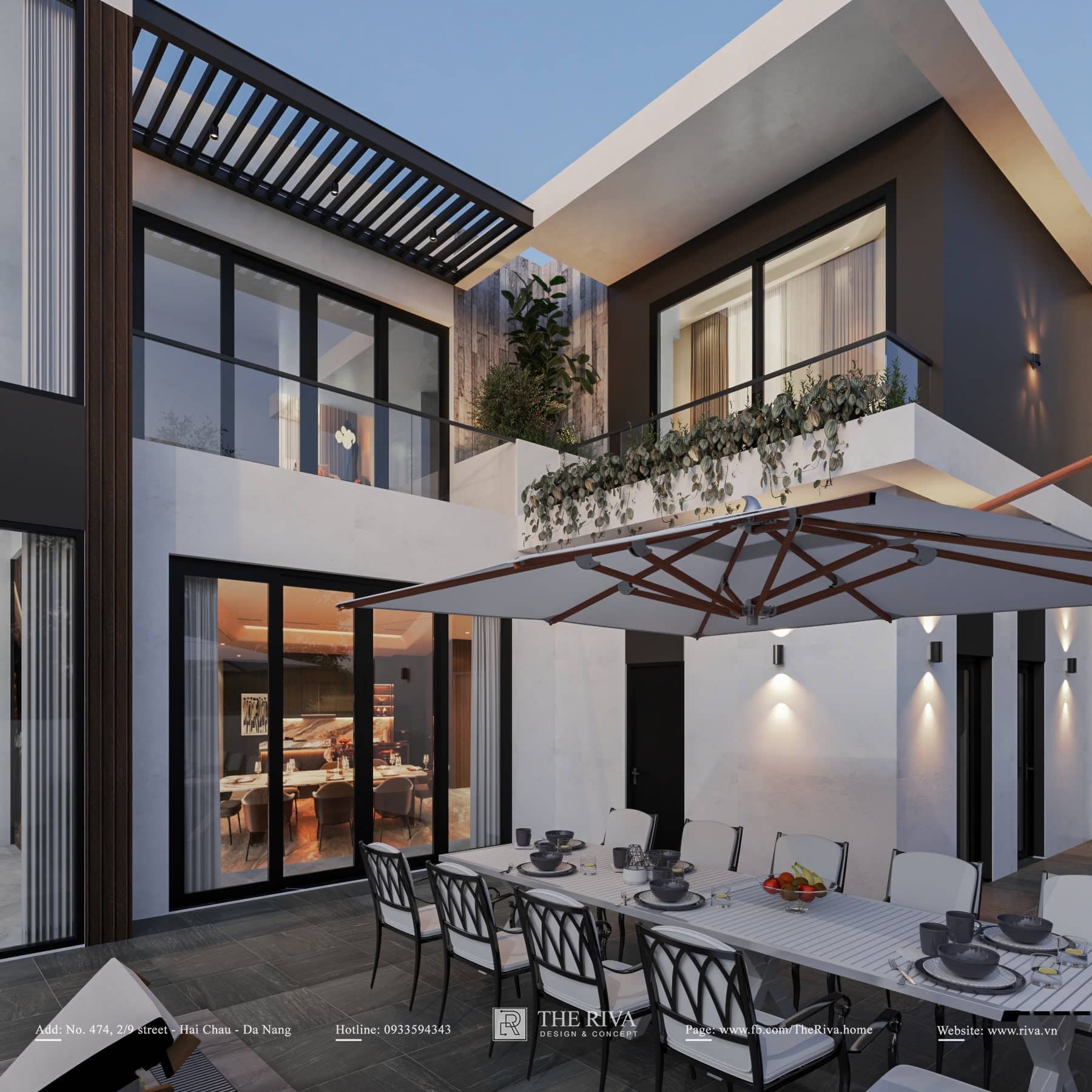 Thiết kế kiến trúc biệt thự hiện đại Minh Khang Villa