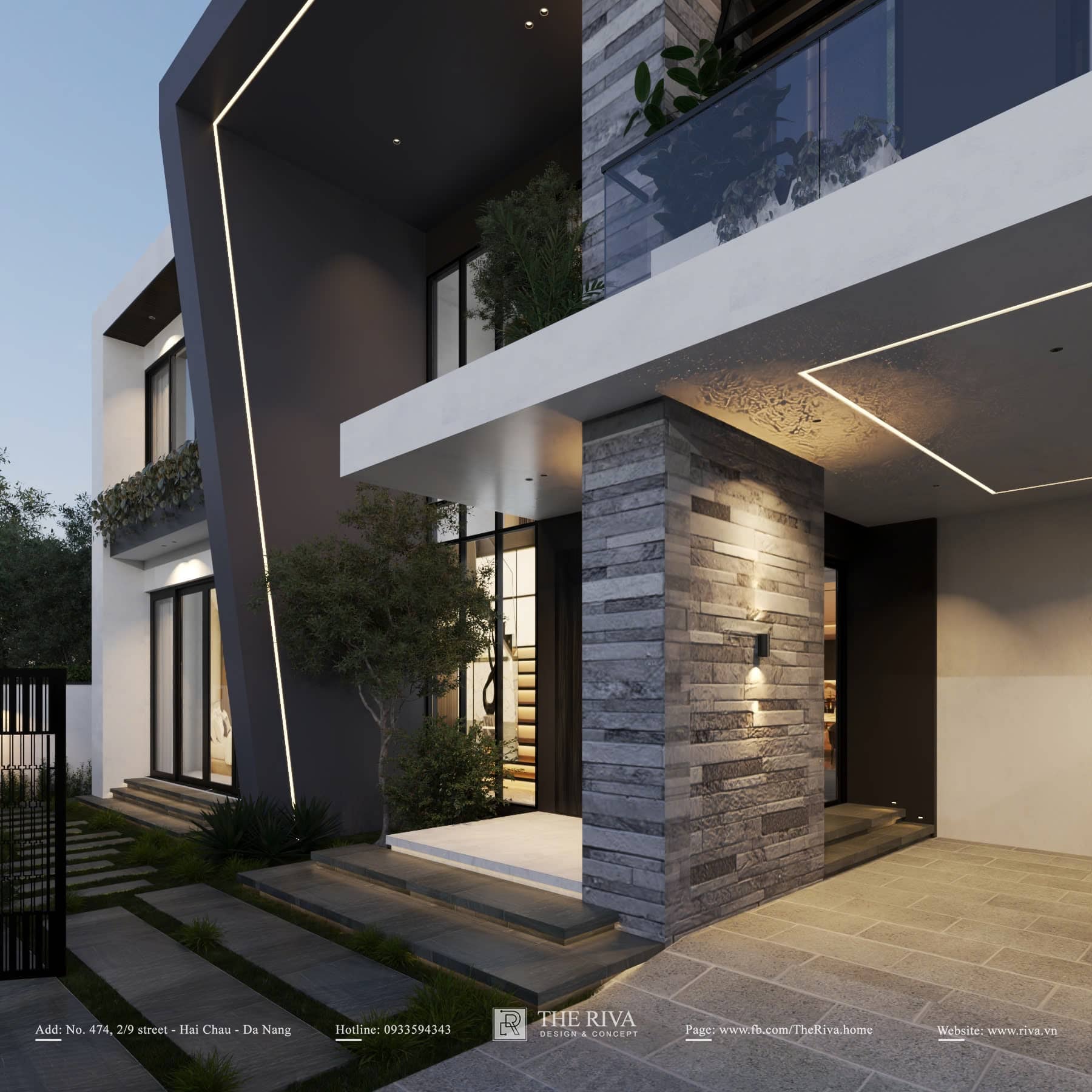 Thiết kế kiến trúc biệt thự hiện đại Minh Khang Villa