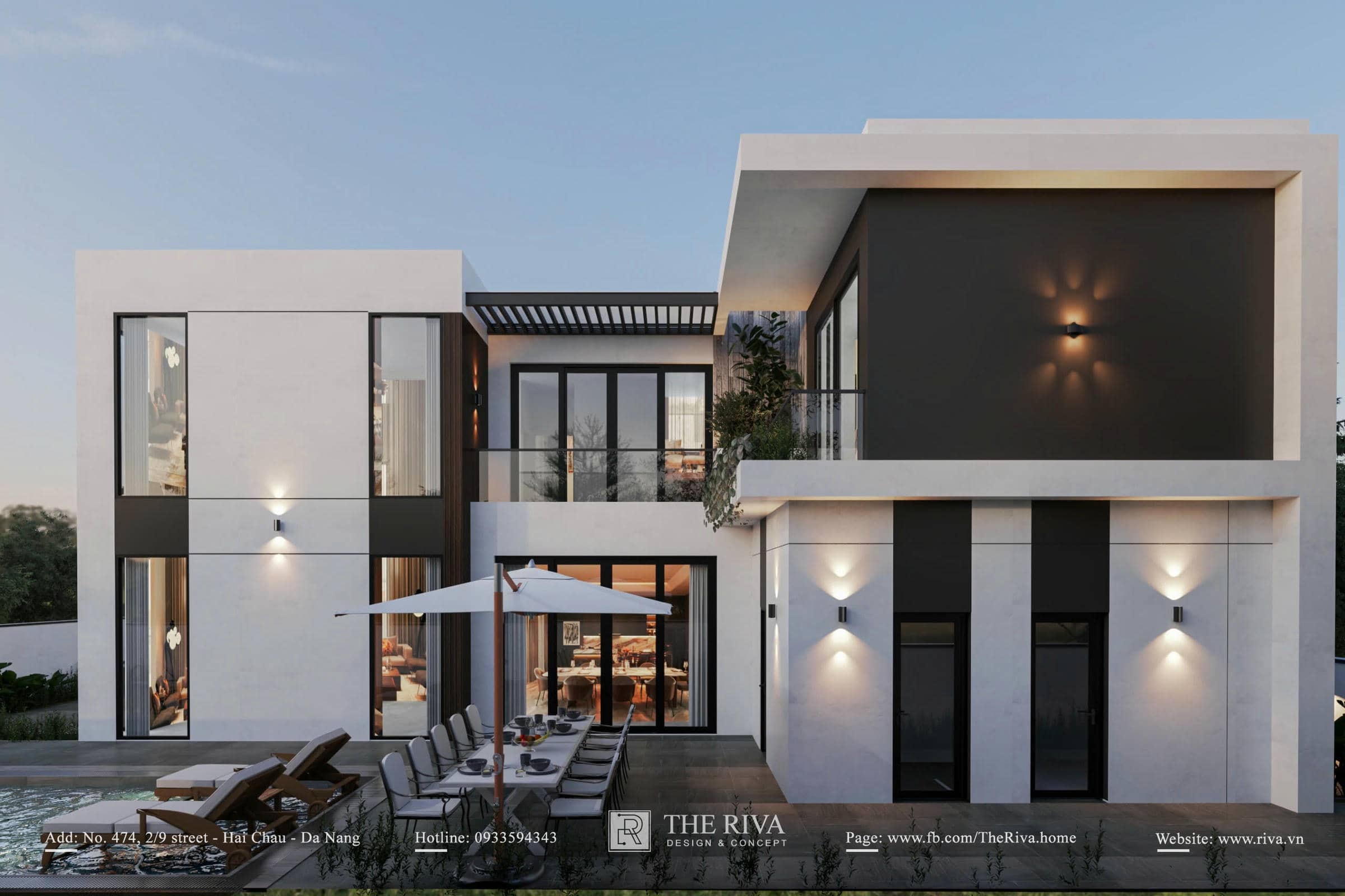 Thiết kế kiến trúc biệt thự hiện đại Minh Khang Villa