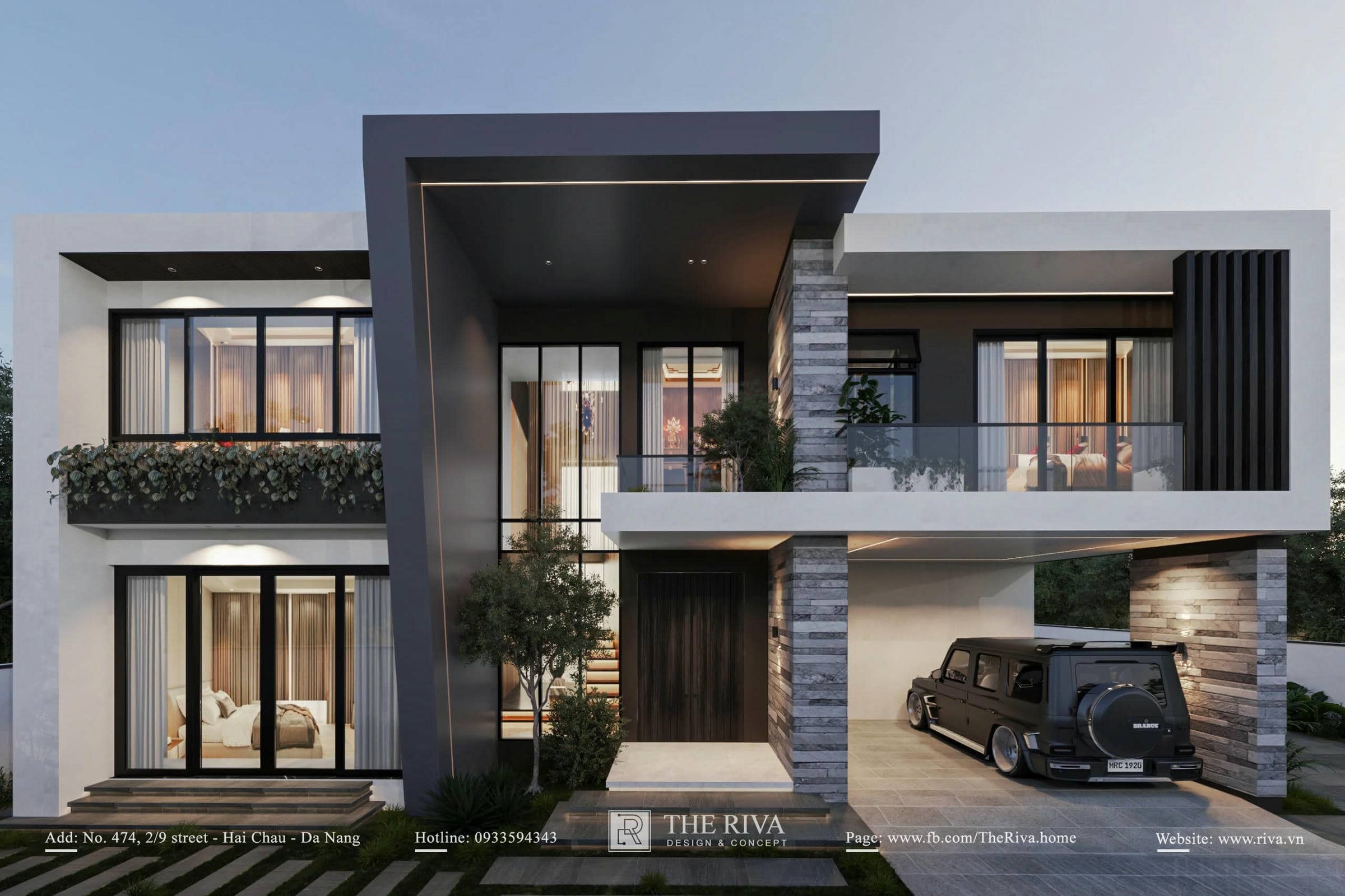 Thiết kế kiến trúc biệt thự hiện đại Minh Khang Villa