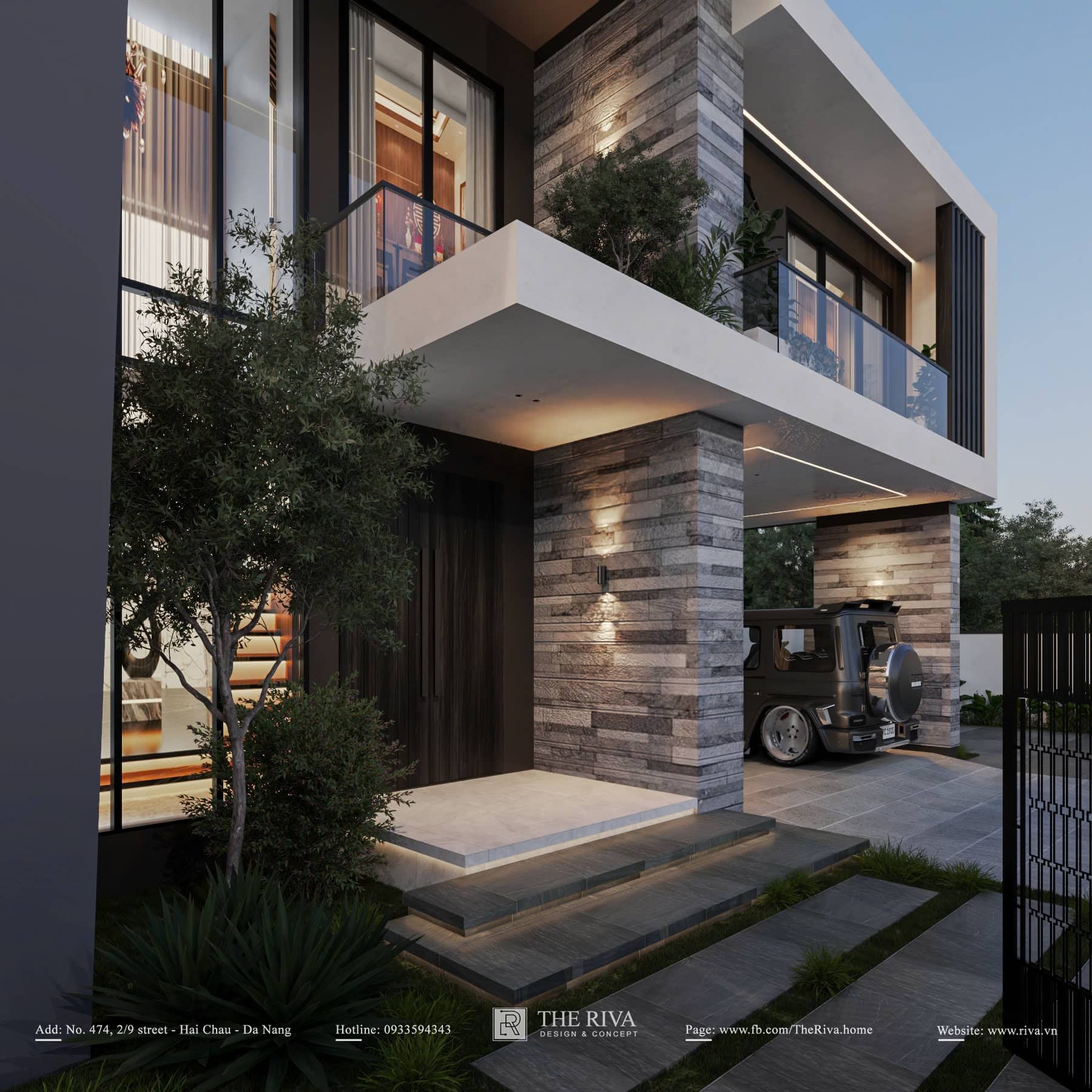 Thiết kế kiến trúc biệt thự hiện đại Minh Khang Villa