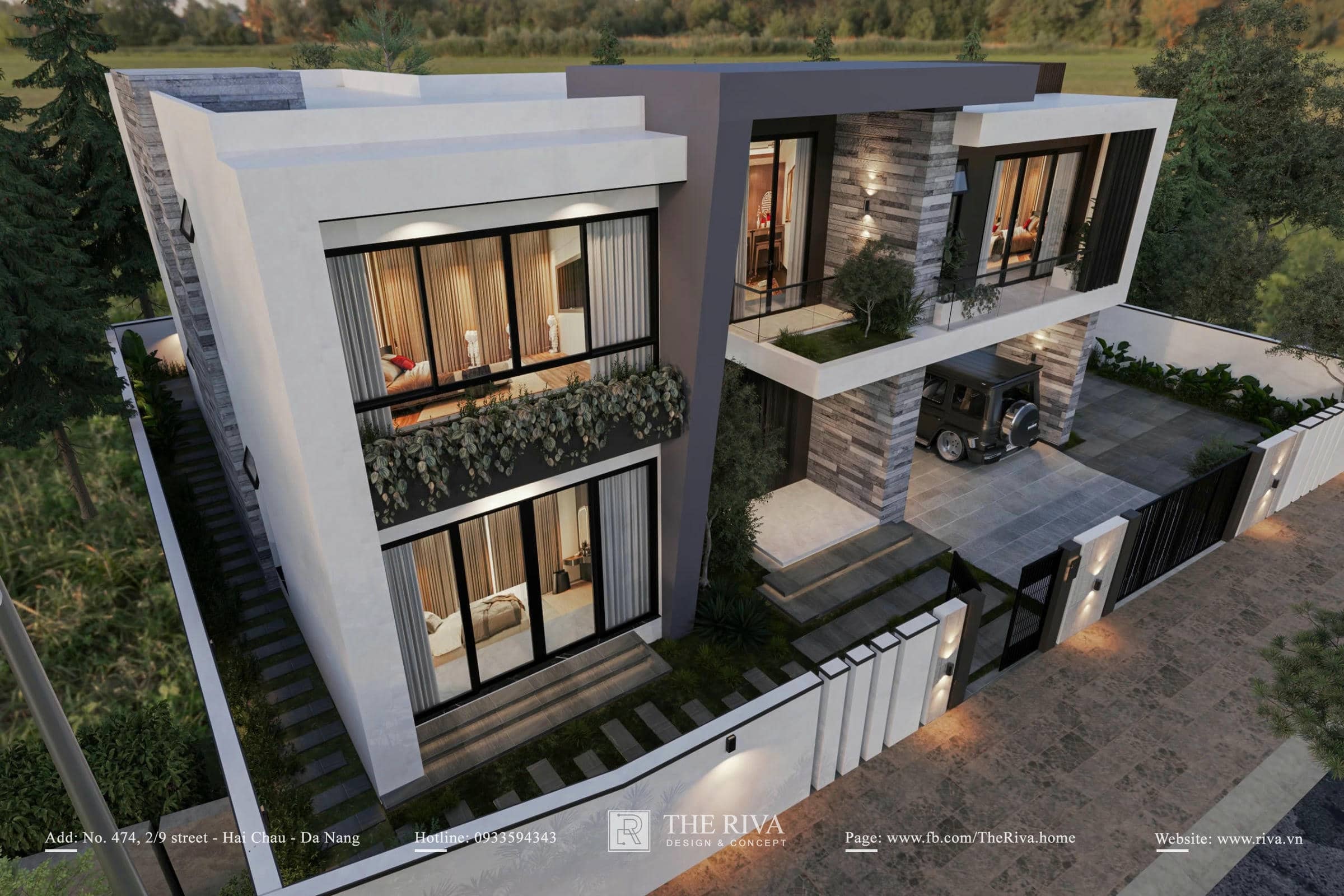 Thiết kế kiến trúc biệt thự hiện đại Minh Khang Villa