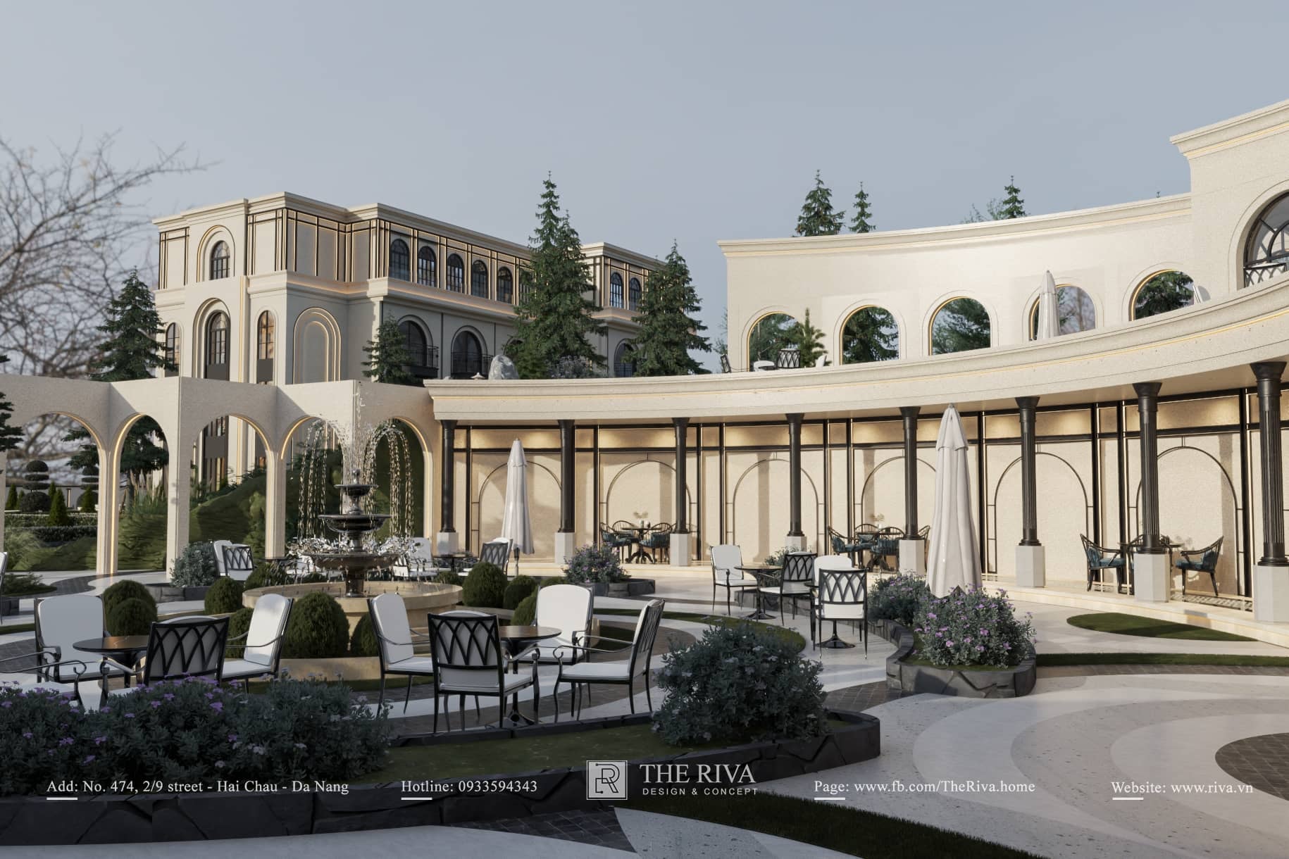 Thiết kế kiến trúc khách sạn Tân cổ điển Hiện đại Luxor 3