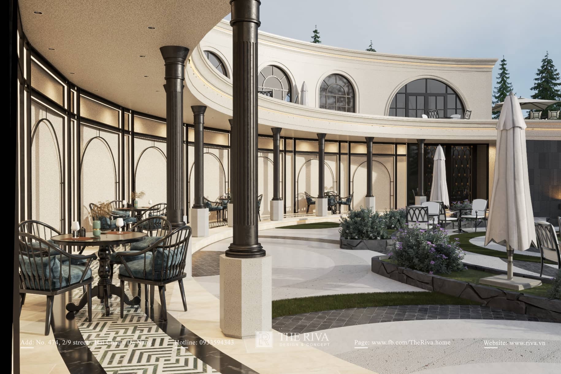Thiết kế kiến trúc khách sạn Tân cổ điển Hiện đại Luxor 3