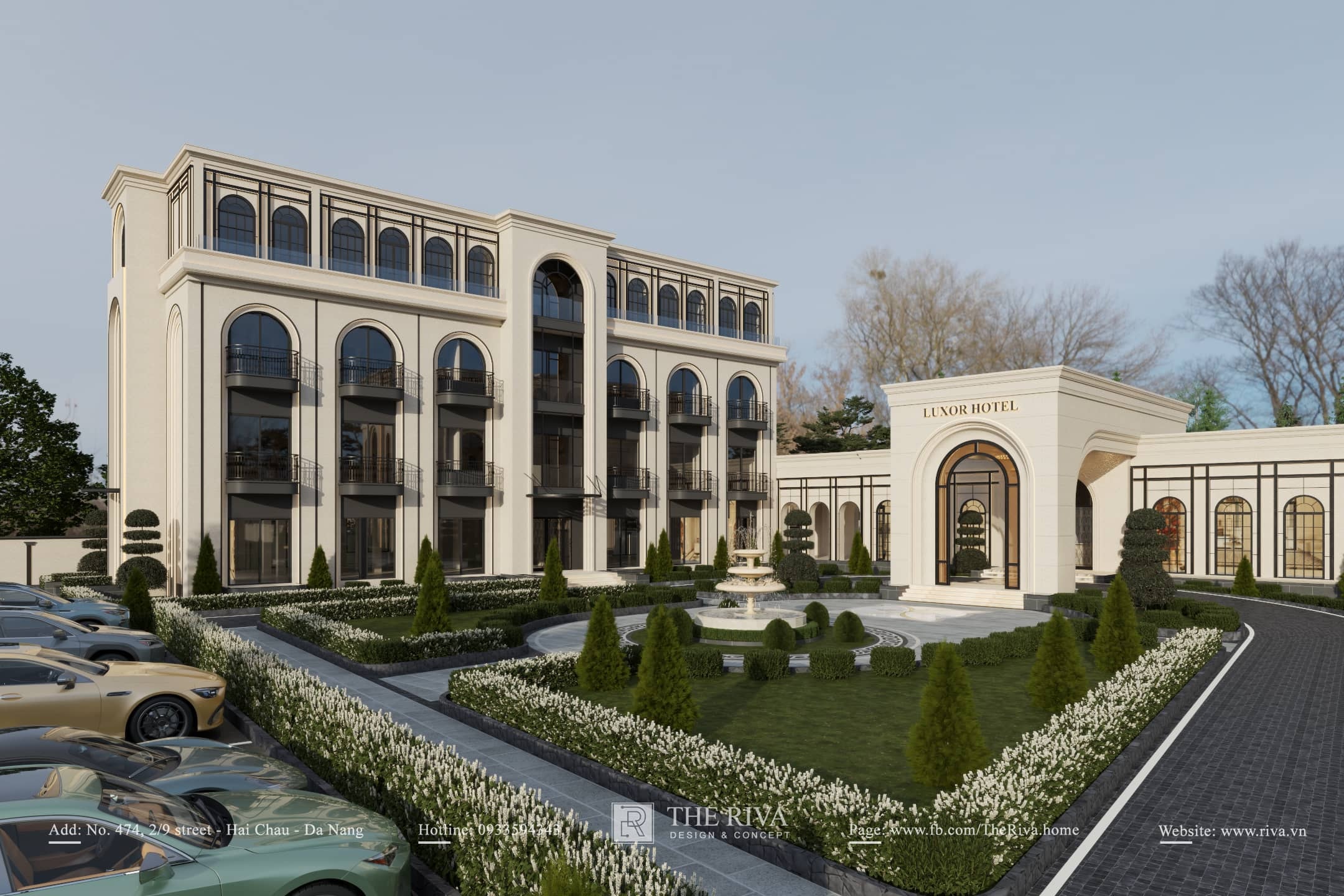 Thiết kế kiến trúc khách sạn Tân cổ điển Hiện đại Luxor 3