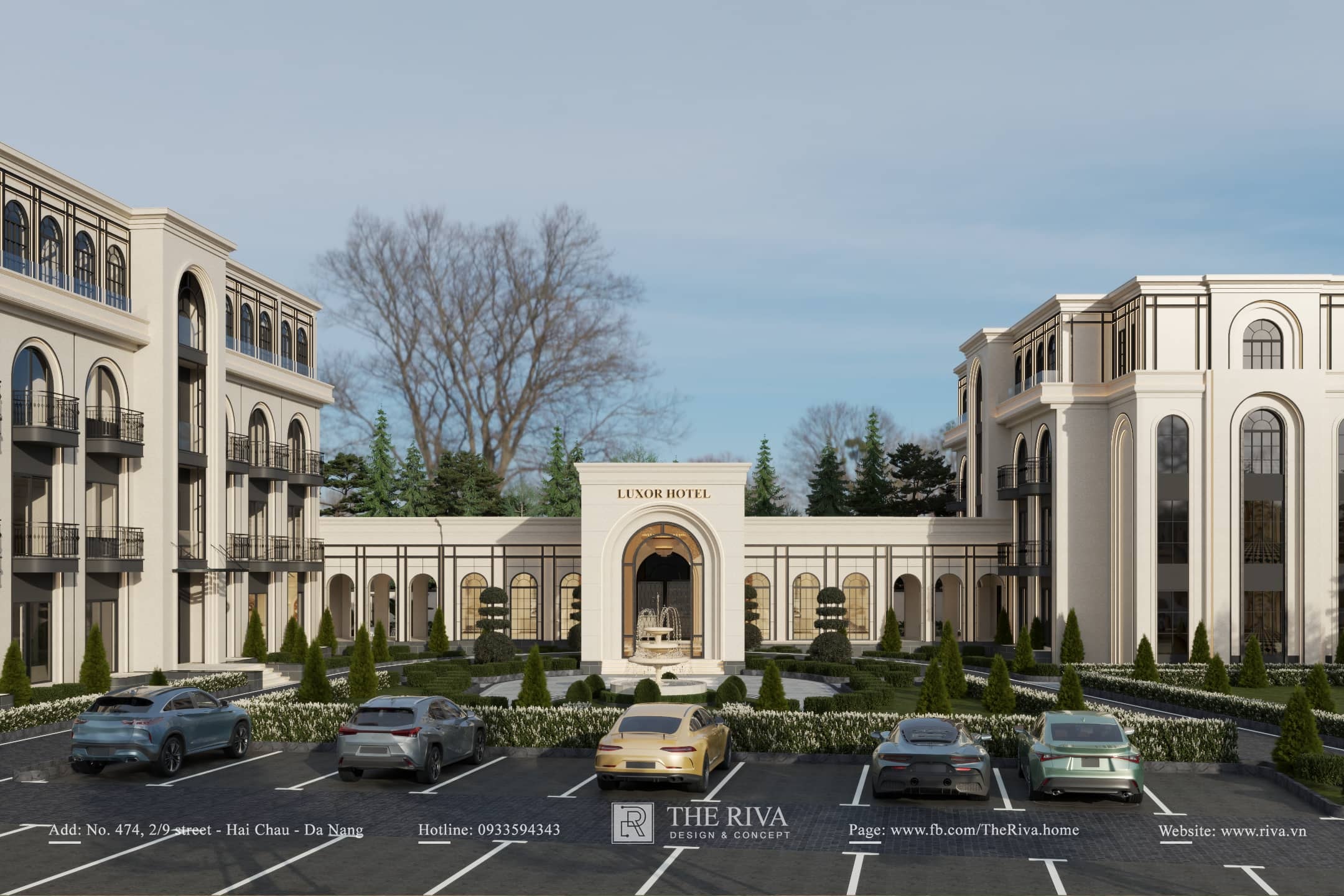 Thiết kế kiến trúc khách sạn Tân cổ điển Hiện đại Luxor 3