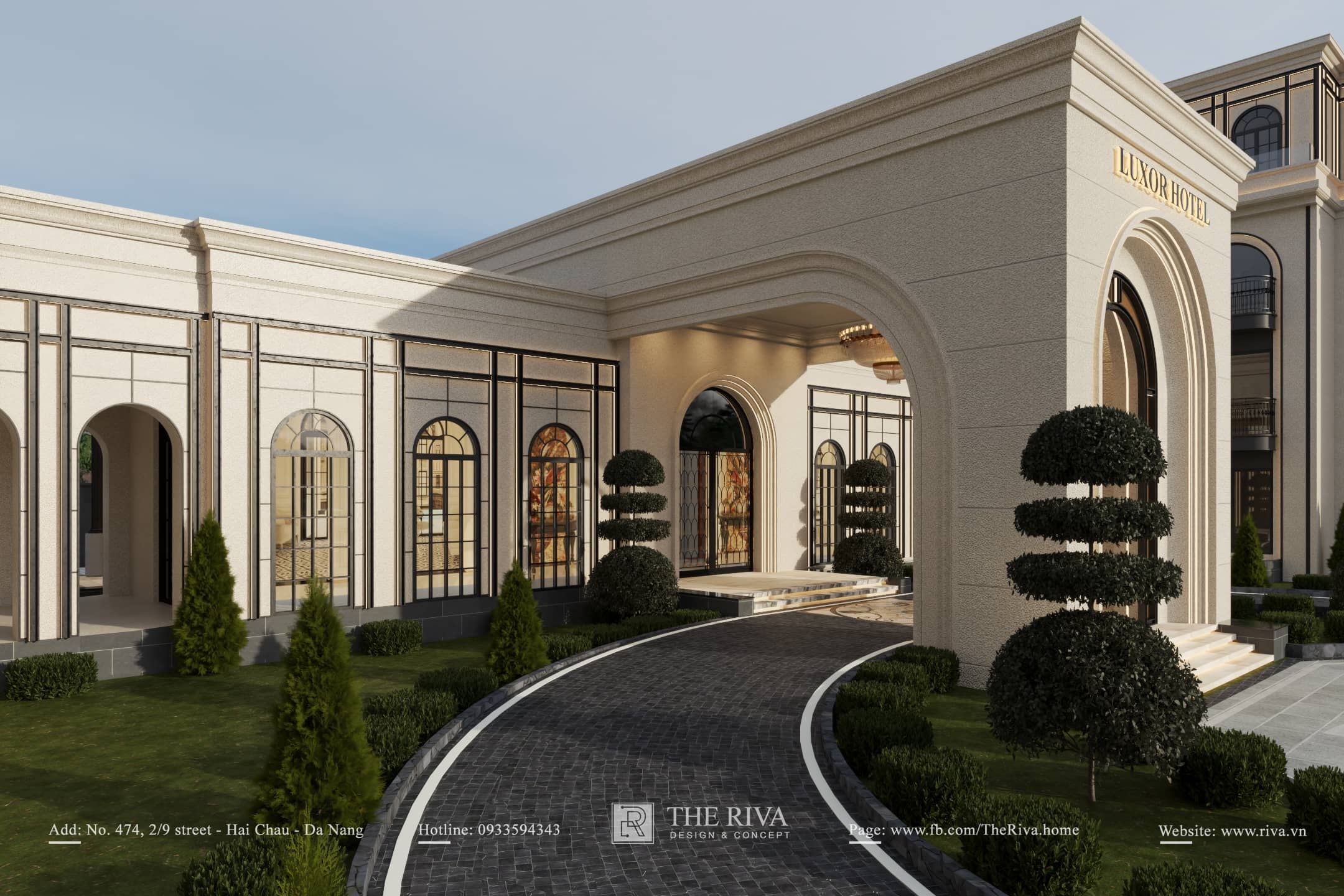 Thiết kế kiến trúc khách sạn Tân cổ điển Hiện đại Luxor 3