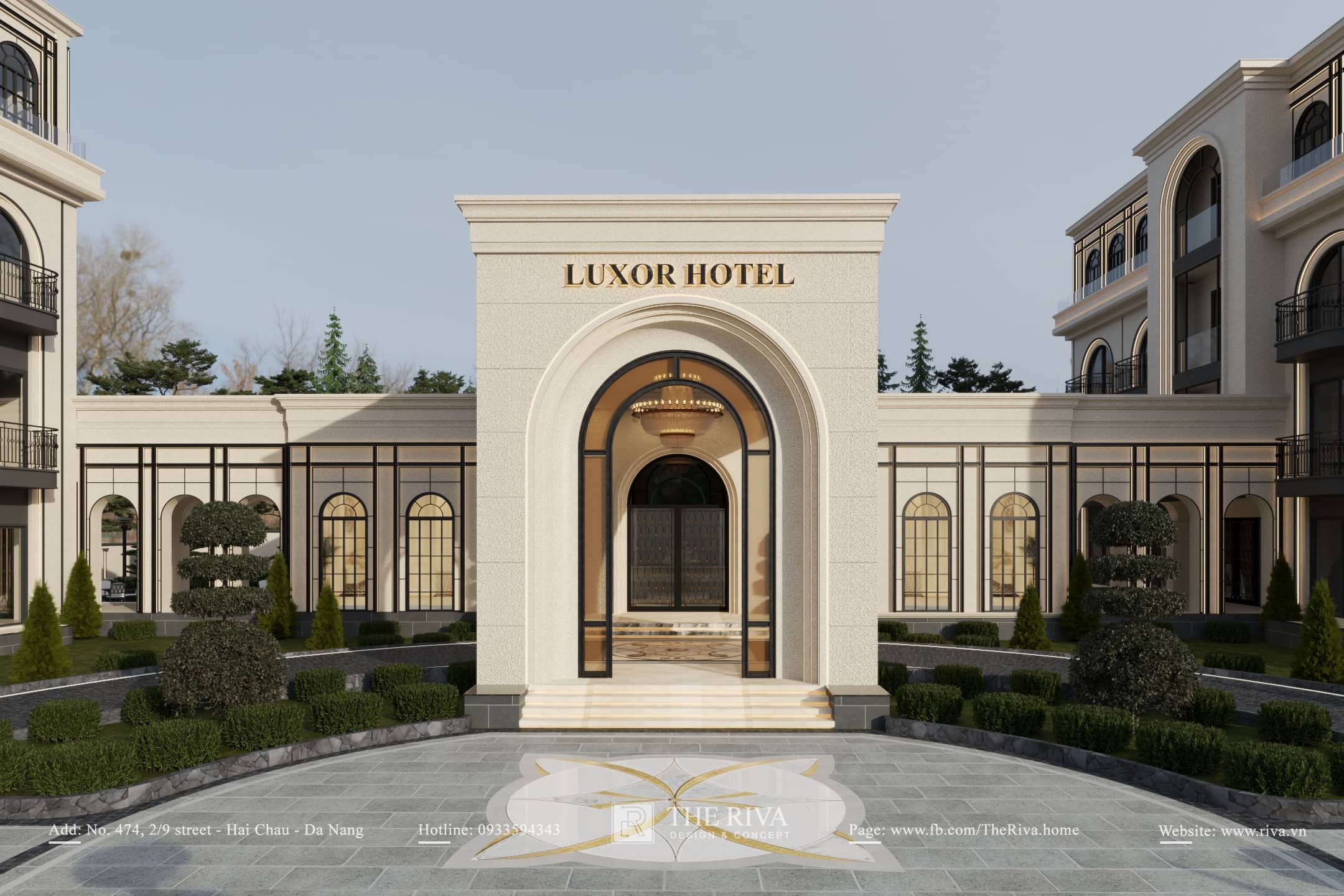 Thiết kế kiến trúc khách sạn Tân cổ điển Hiện đại Luxor 3