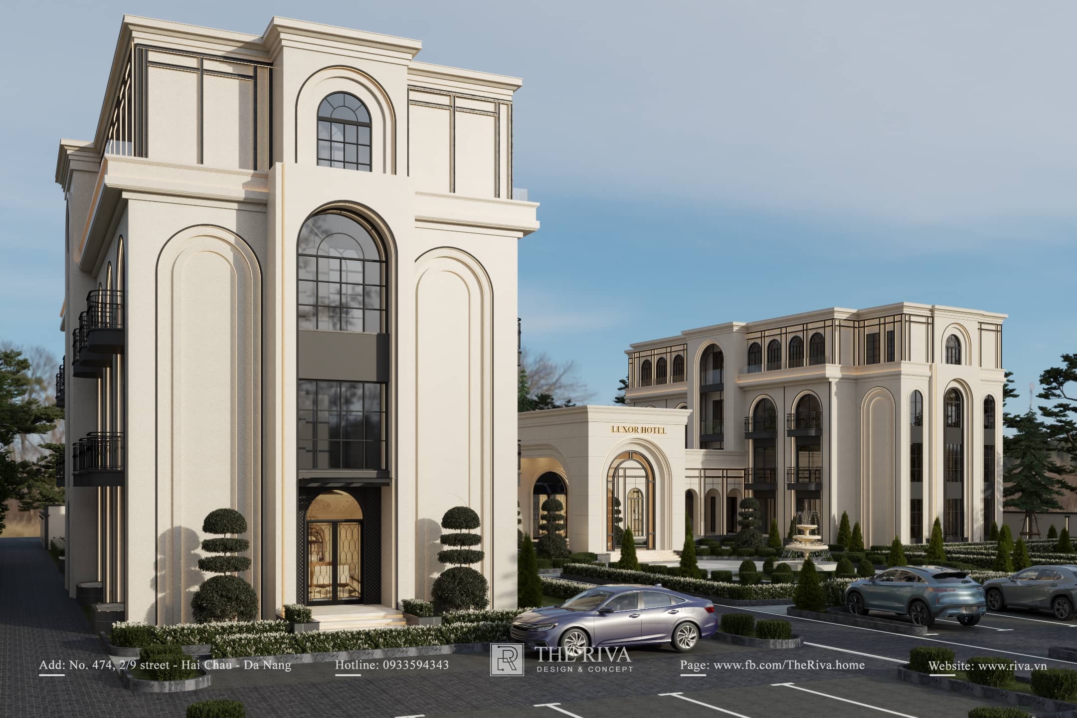 Thiết kế kiến trúc khách sạn Tân cổ điển Hiện đại Luxor 3