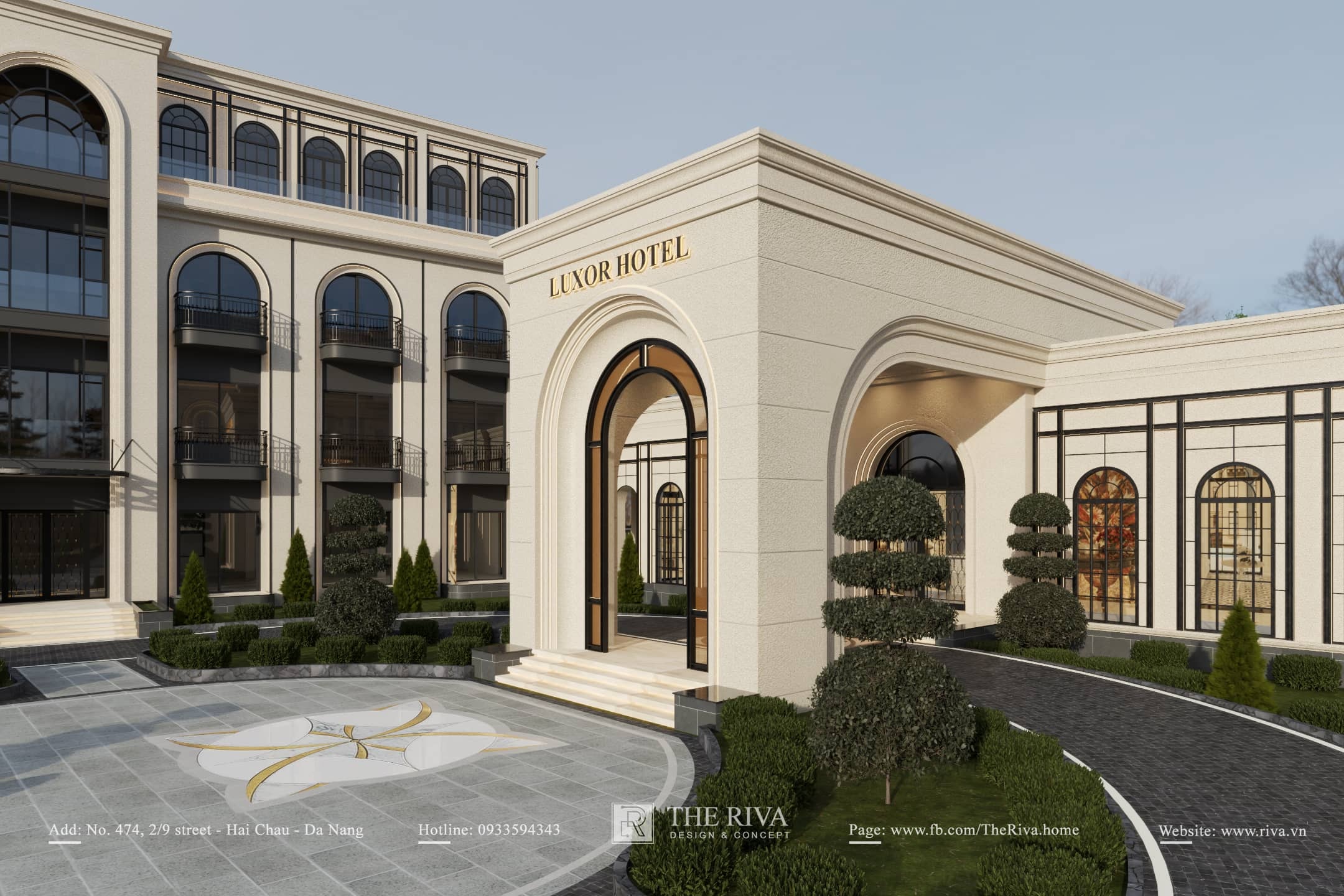 Thiết kế kiến trúc khách sạn Tân cổ điển Hiện đại Luxor 3