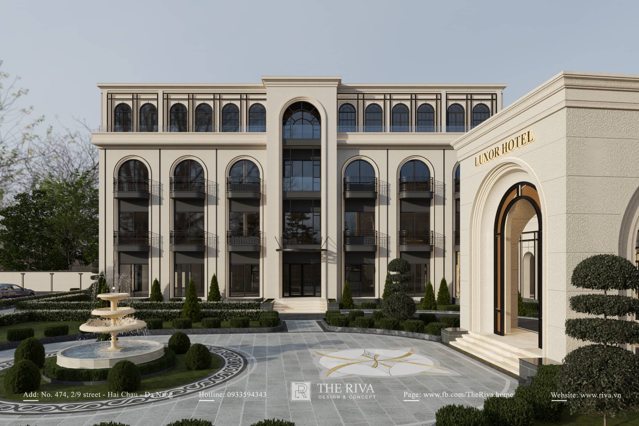Thiết kế kiến trúc khách sạn Tân cổ điển Hiện đại Luxor 3