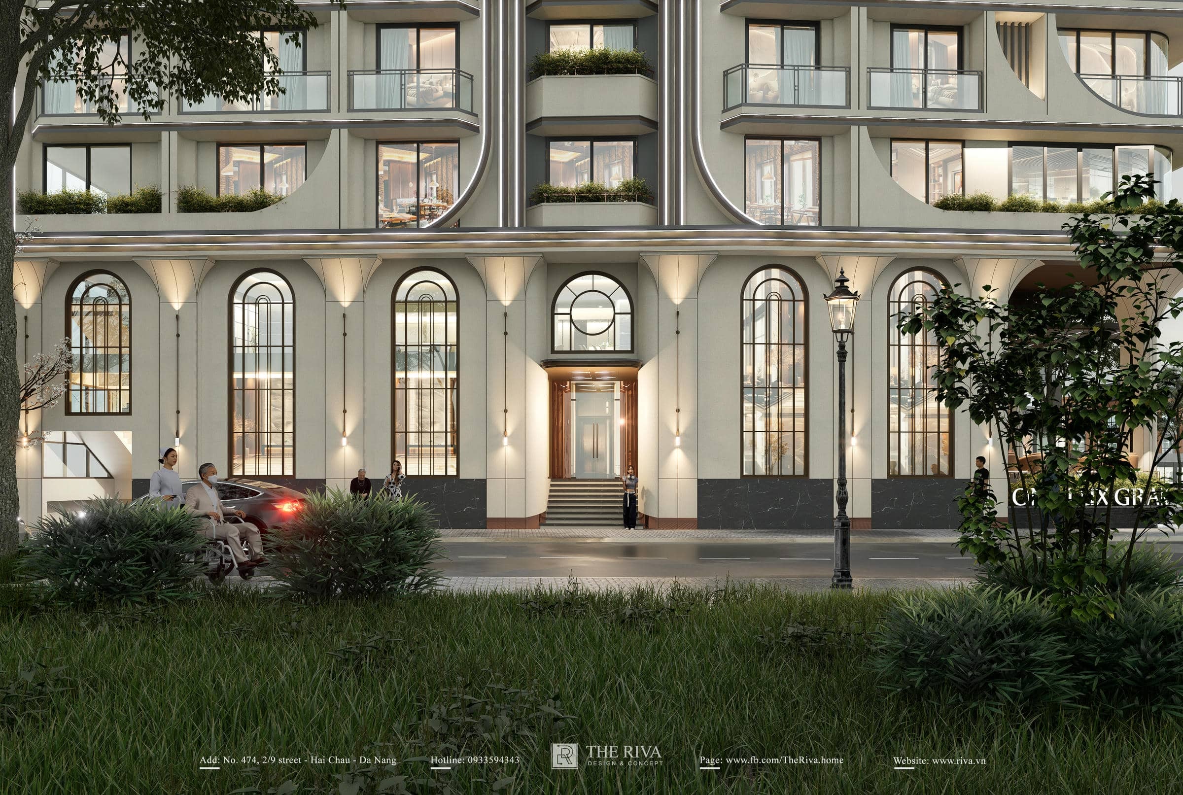 Thiết kế kiến trúc khách sạn hiện đại One Lux Grand Hotel
