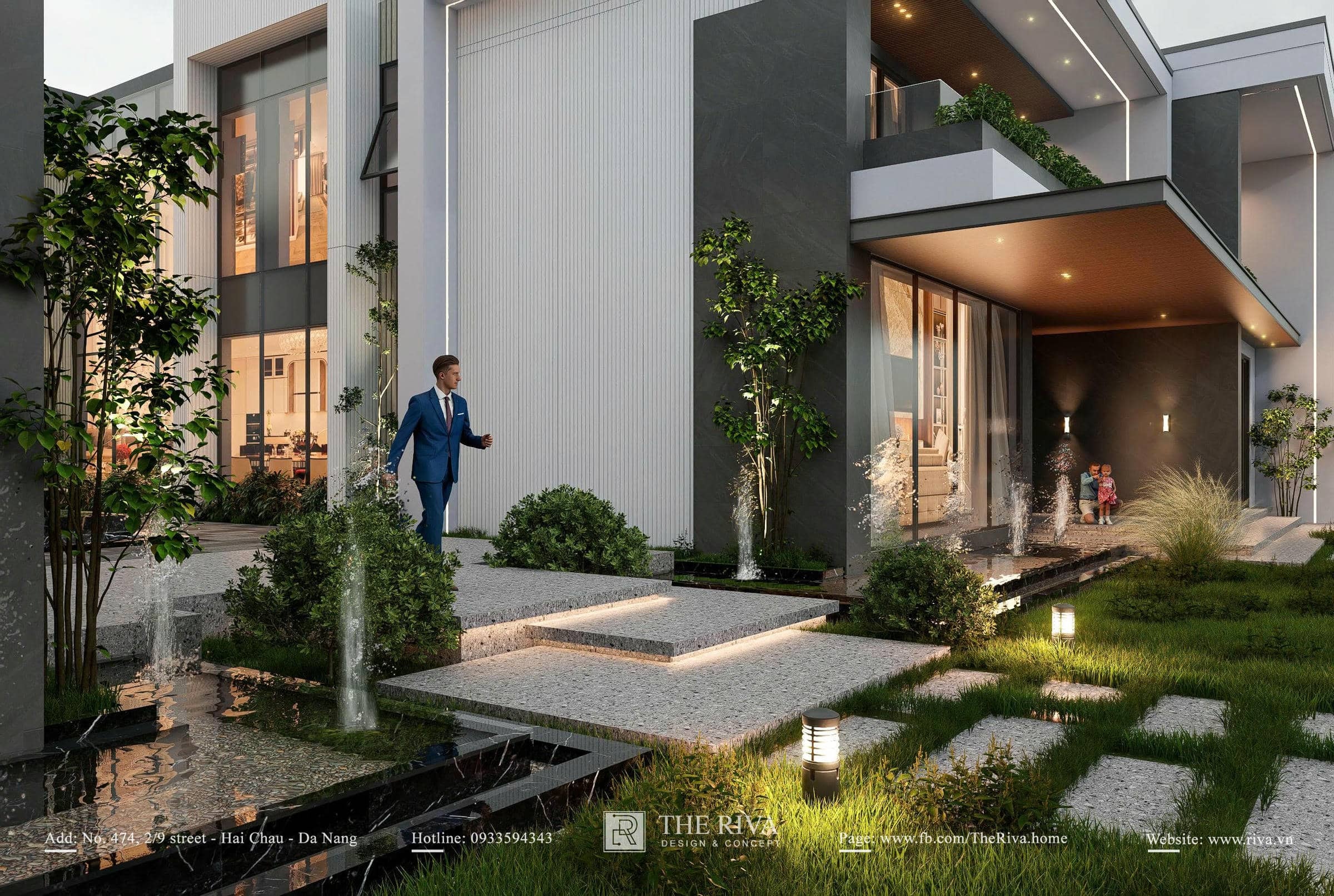 Thiết kế biệt thự hiện đại cho gia đình 3 thế hệ Khamlex Villa
