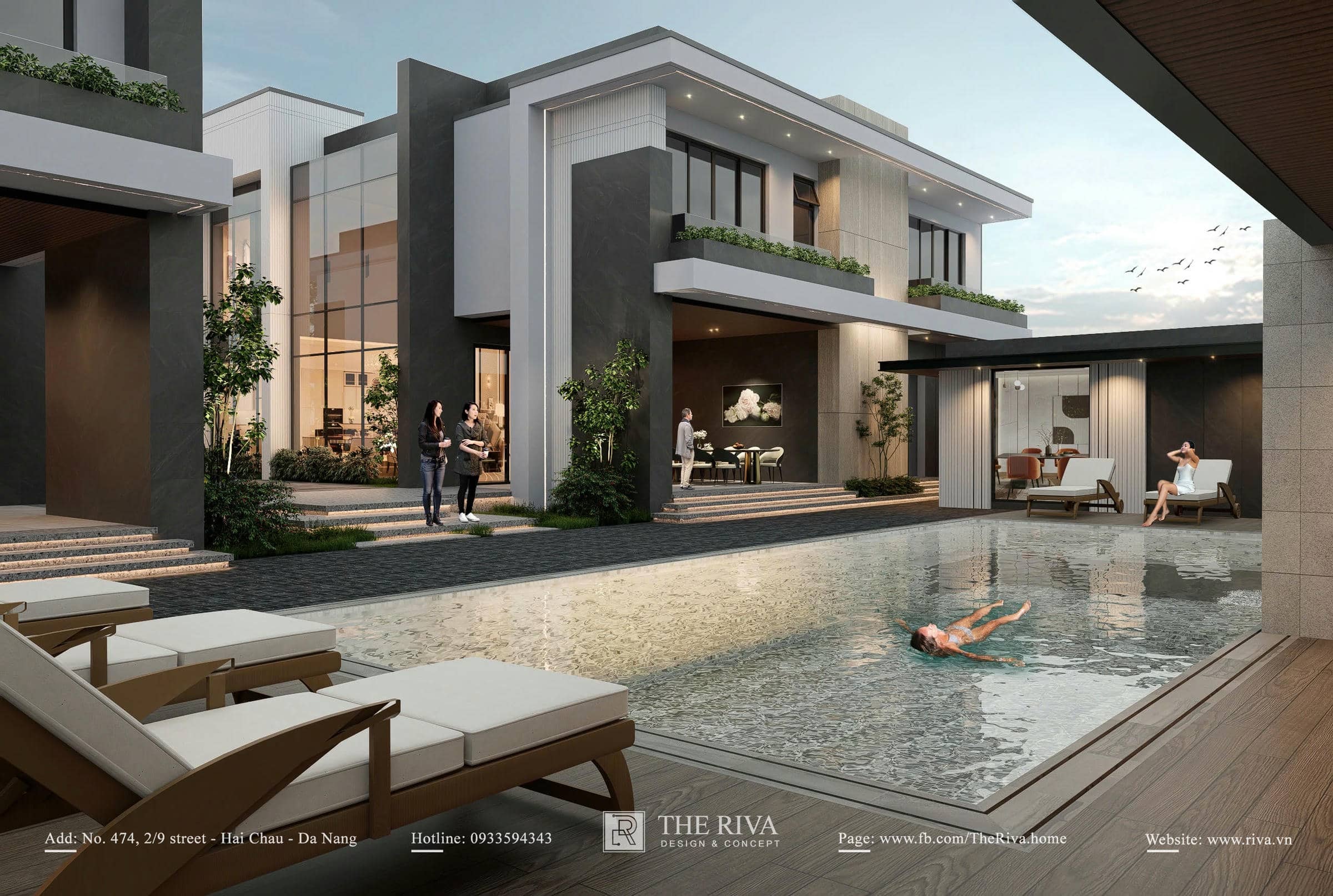 Thiết kế biệt thự hiện đại cho gia đình 3 thế hệ Khamlex Villa