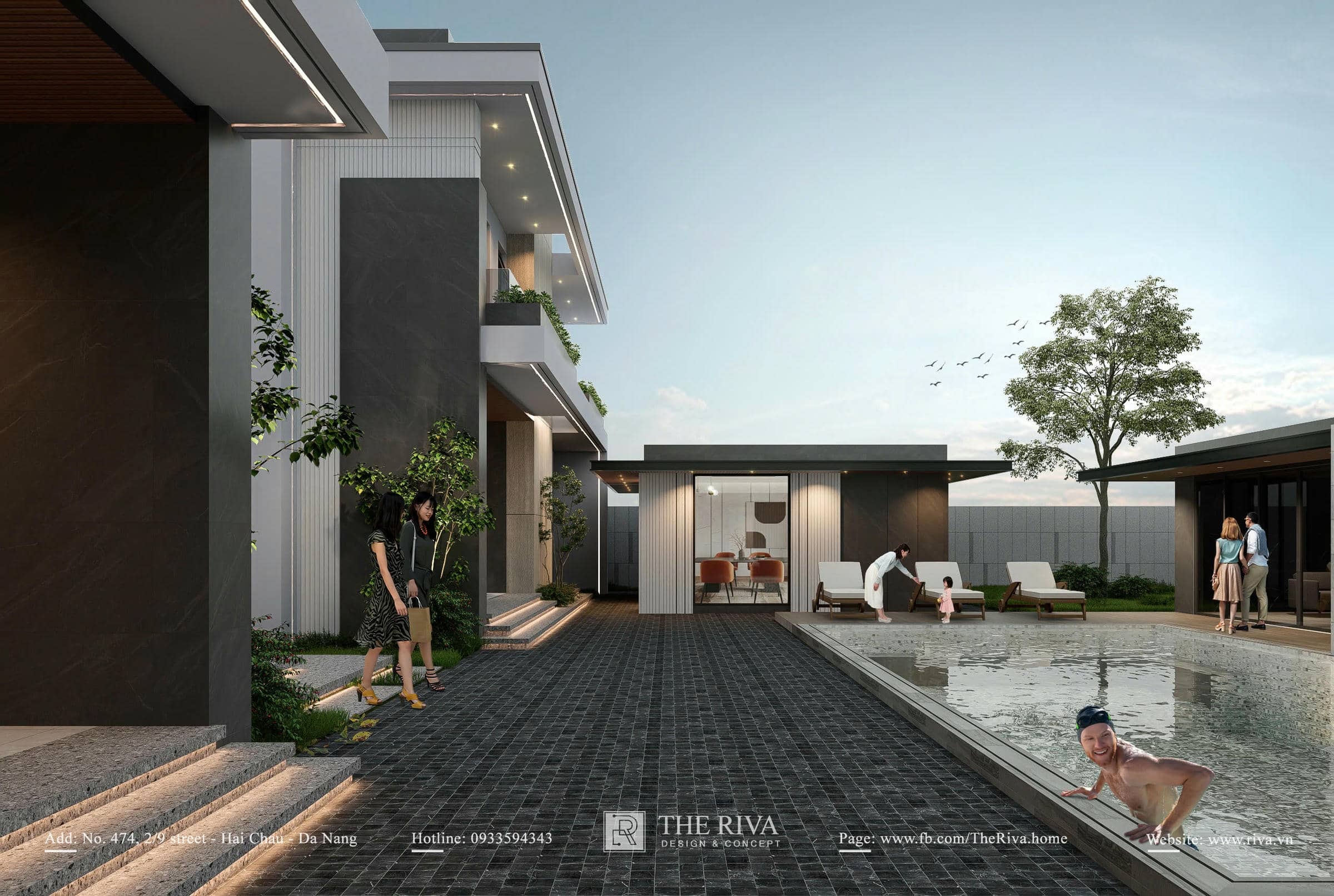 Thiết kế biệt thự hiện đại cho gia đình 3 thế hệ Khamlex Villa