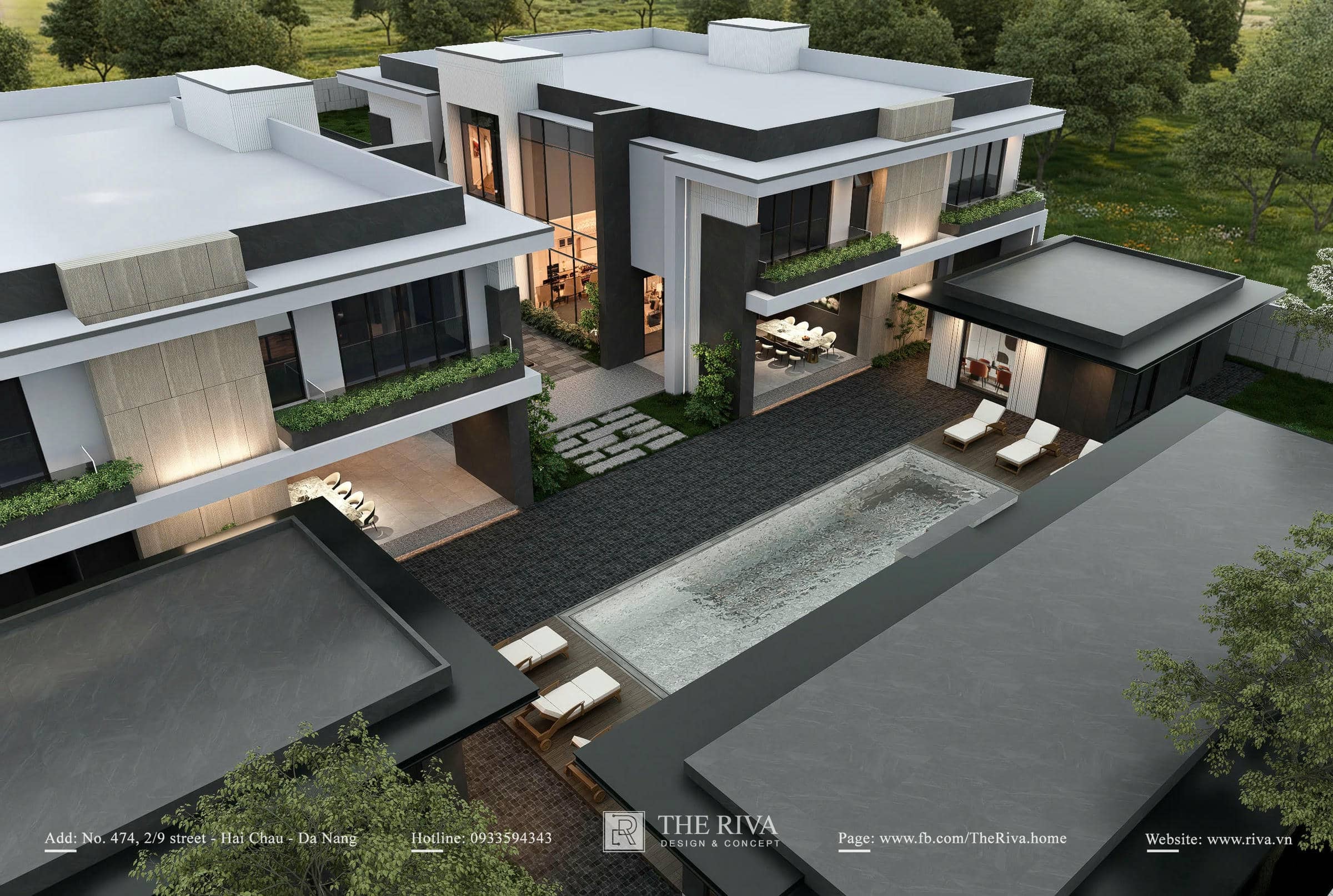 Thiết kế biệt thự hiện đại cho gia đình 3 thế hệ Khamlex Villa