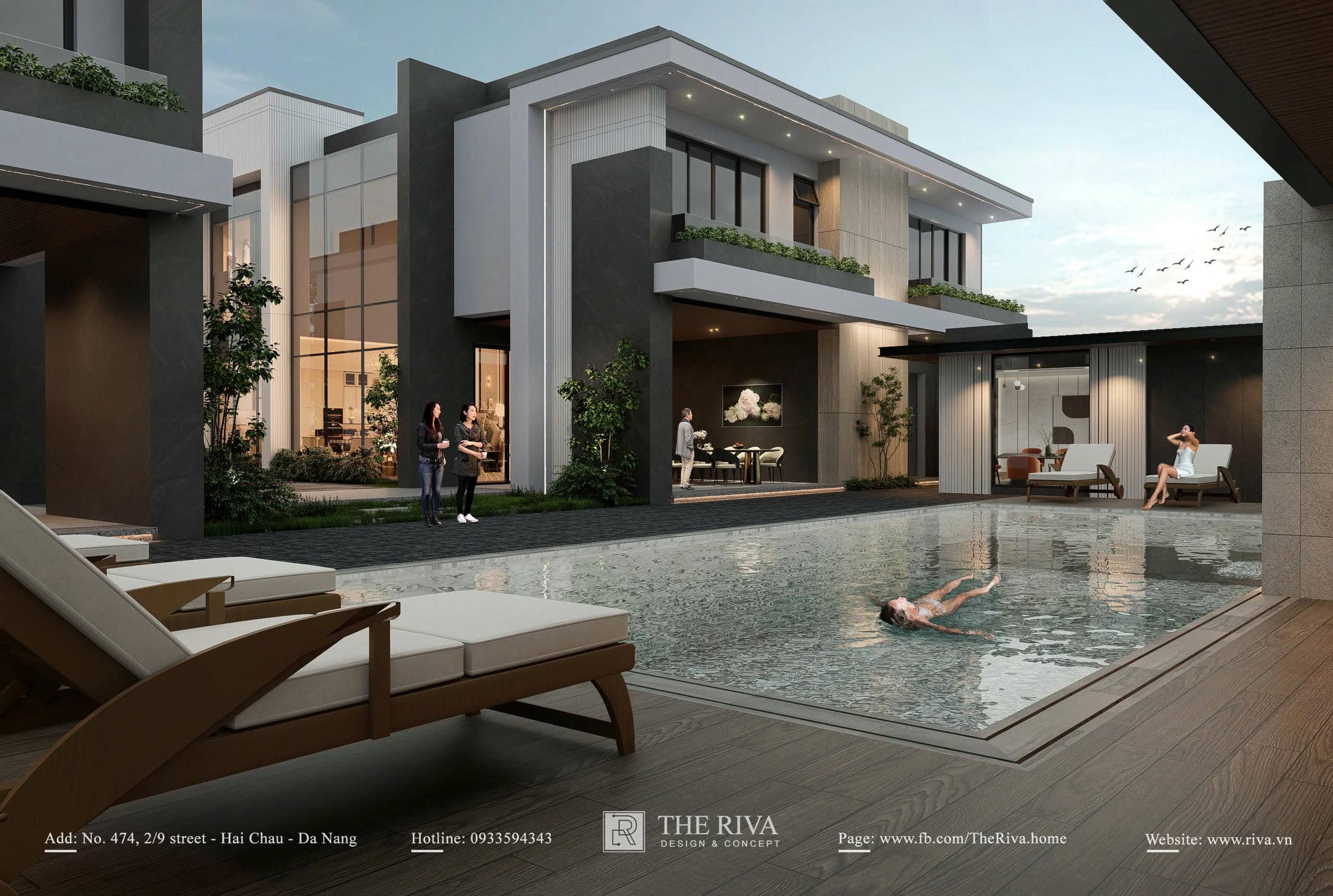 Thiết kế biệt thự hiện đại cho gia đình 3 thế hệ Khamlex Villa
