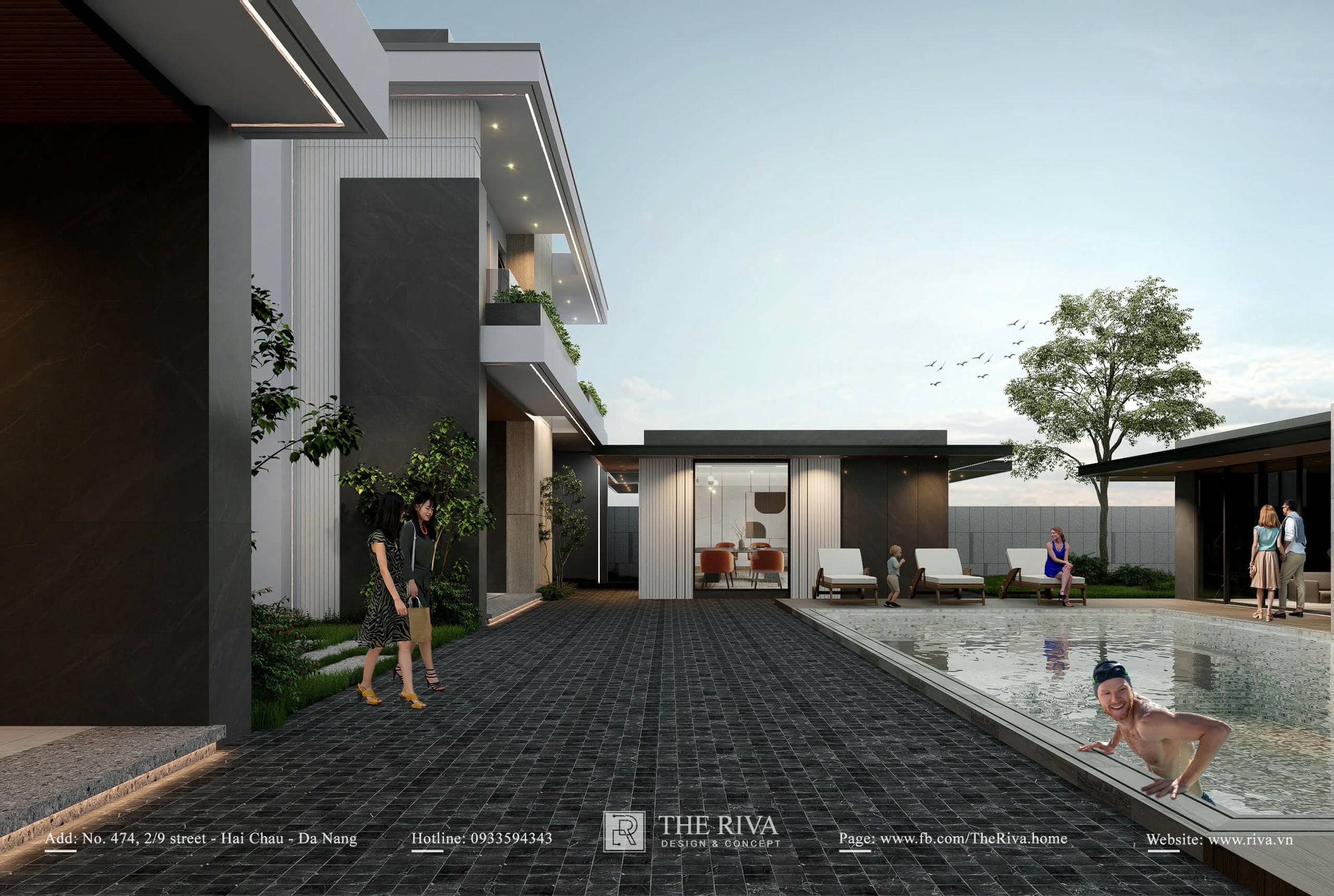 Thiết kế biệt thự hiện đại cho gia đình 3 thế hệ Khamlex Villa