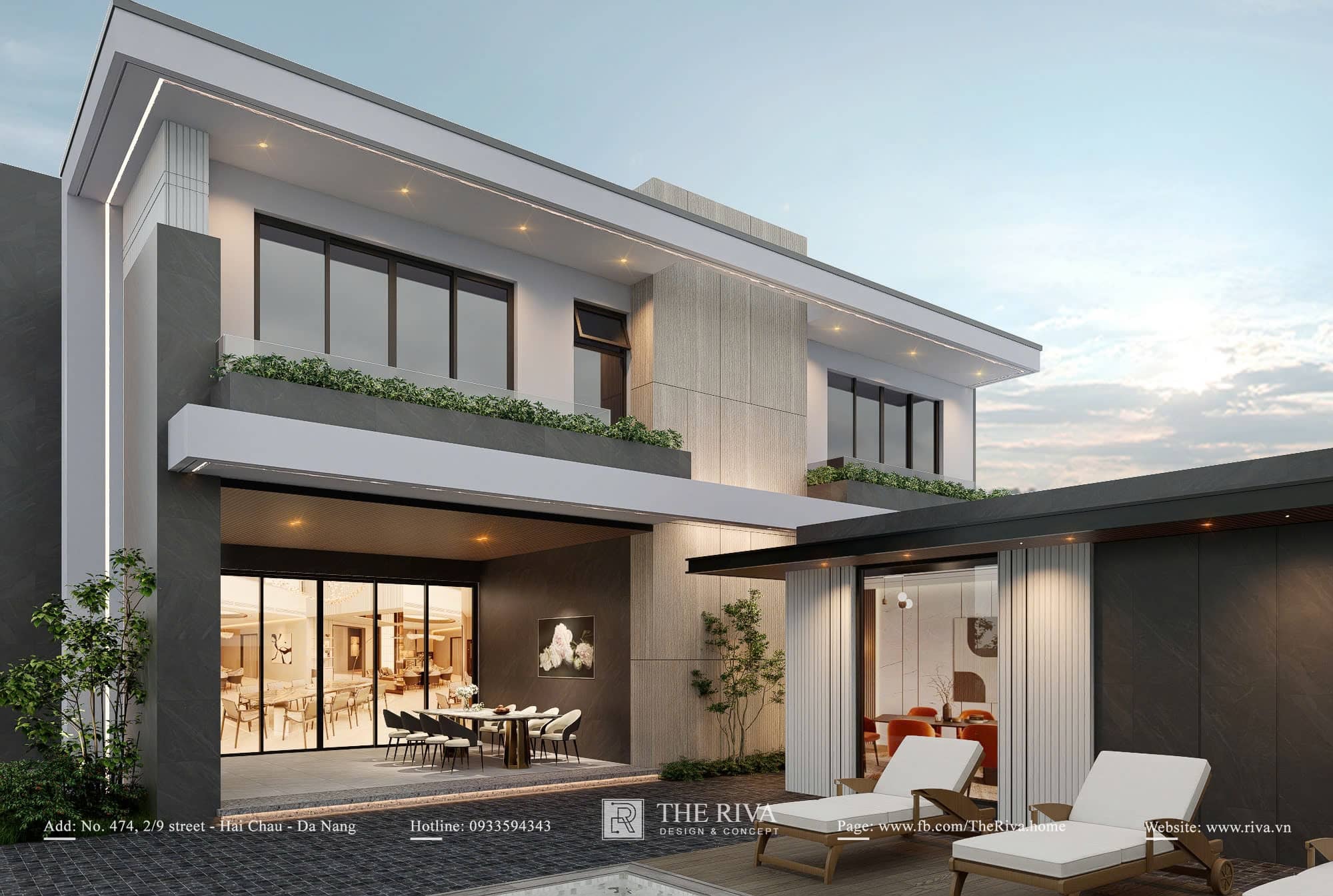 Thiết kế biệt thự hiện đại cho gia đình 3 thế hệ Khamlex Villa