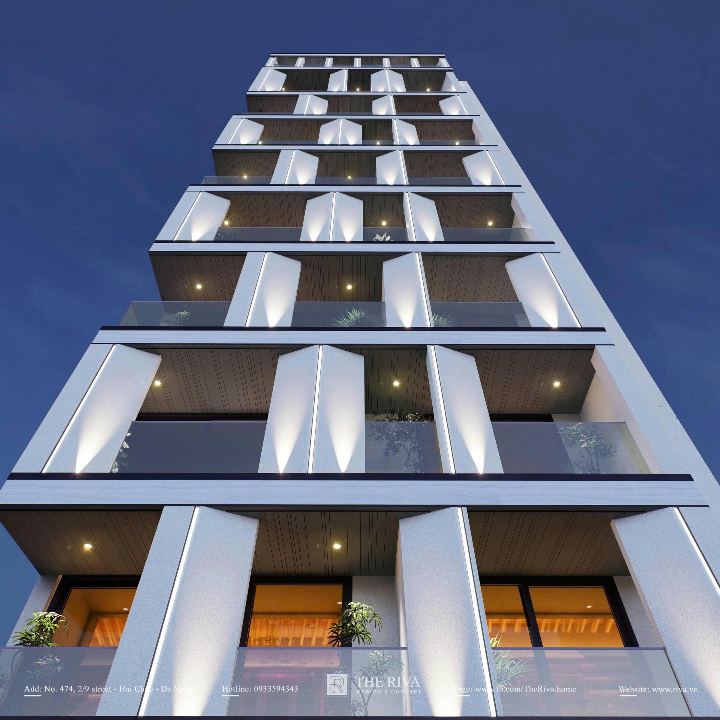 Thiết kế kiến trúc khách sạn hiện đại Zion Luxe Hotel