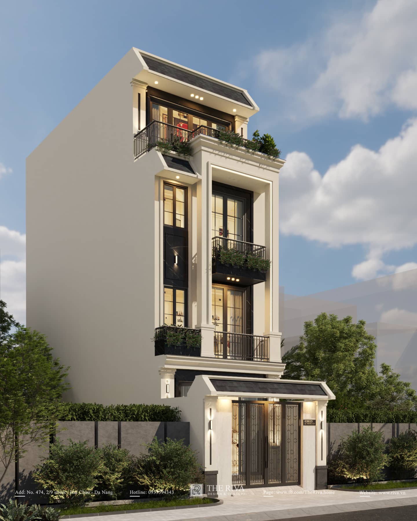 Thiết kế kiến trúc nhà phố Hiện đại The White House