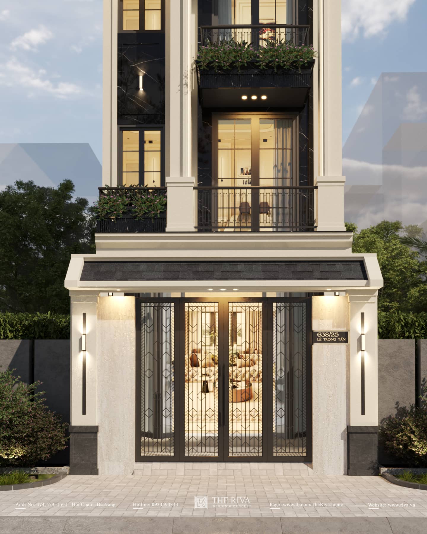 Thiết kế kiến trúc nhà phố Hiện đại The White House