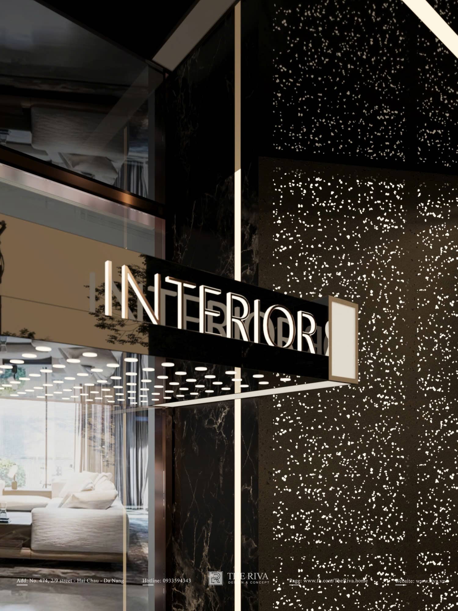 Thiết kế kiến trúc mặt tiền Showroom nội thất The Riva Concept