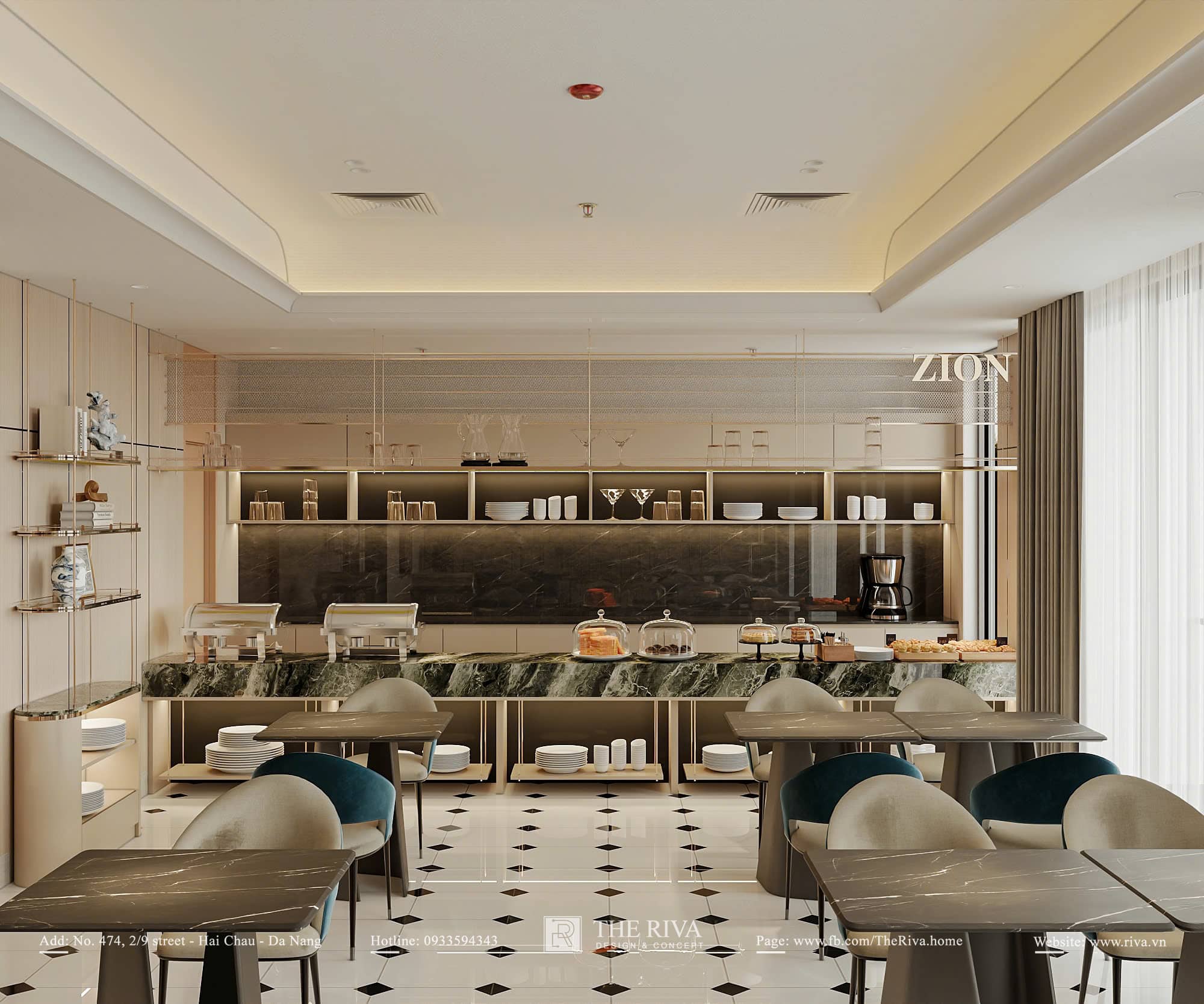 Thiết kế nội thất khách sạn hiện đại Zion Luxe Hotel
