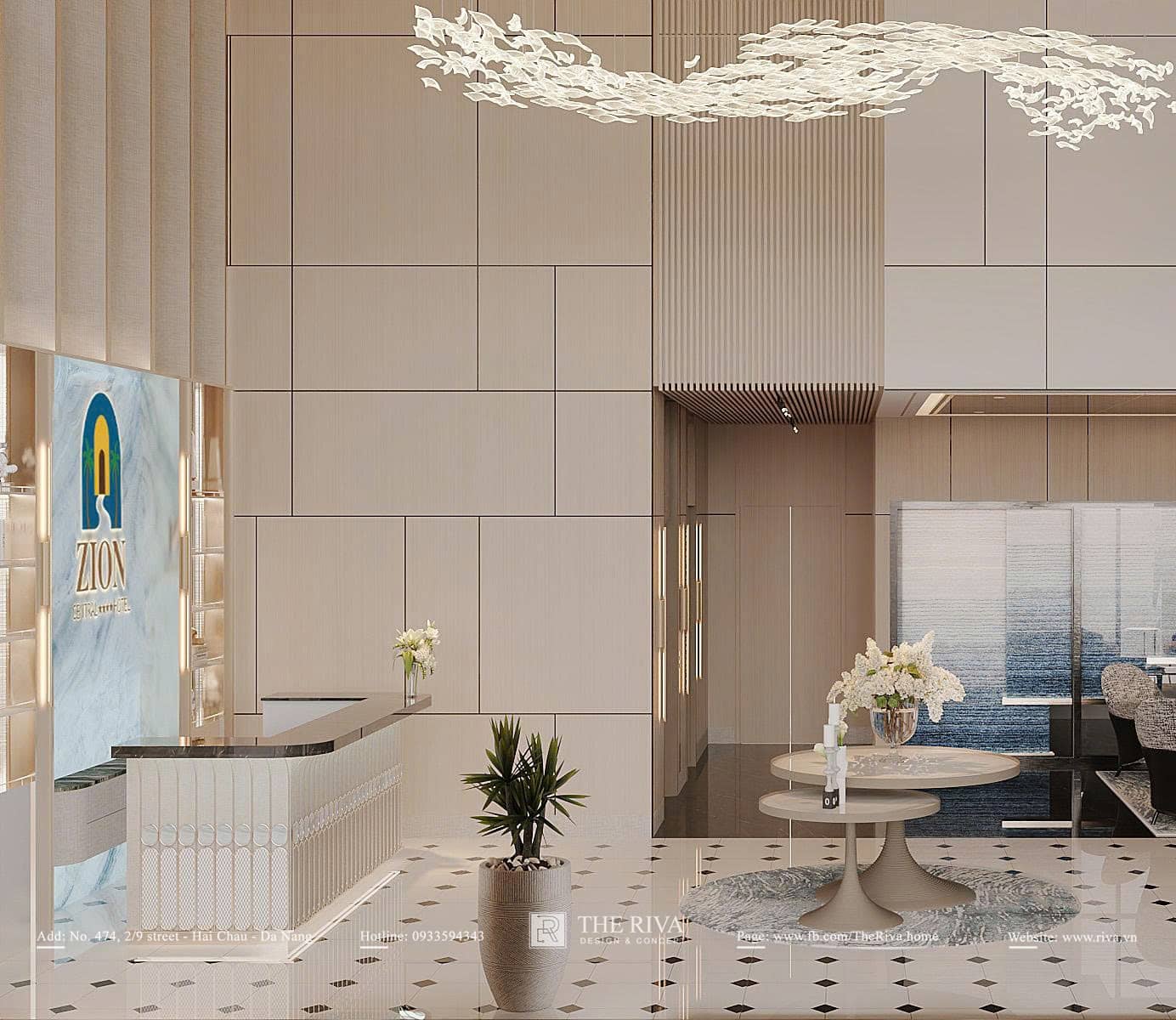 Thiết kế nội thất khách sạn hiện đại Zion Luxe Hotel