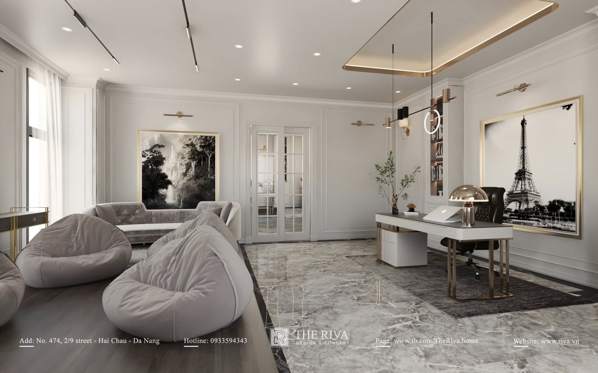 Thiết kế nội thất biệt thự Tân cổ điển D'Villa