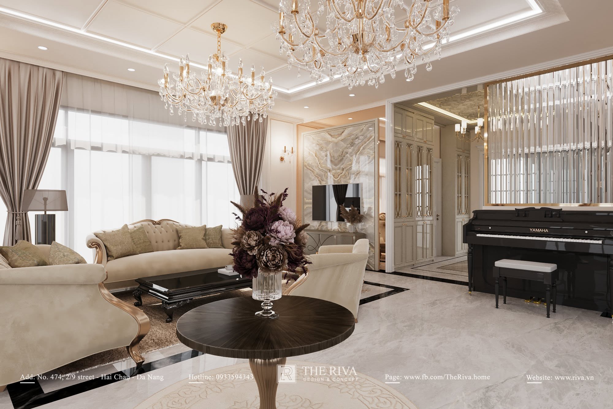 Thiết kế nội thất biệt thự Tân cổ điển D'Villa