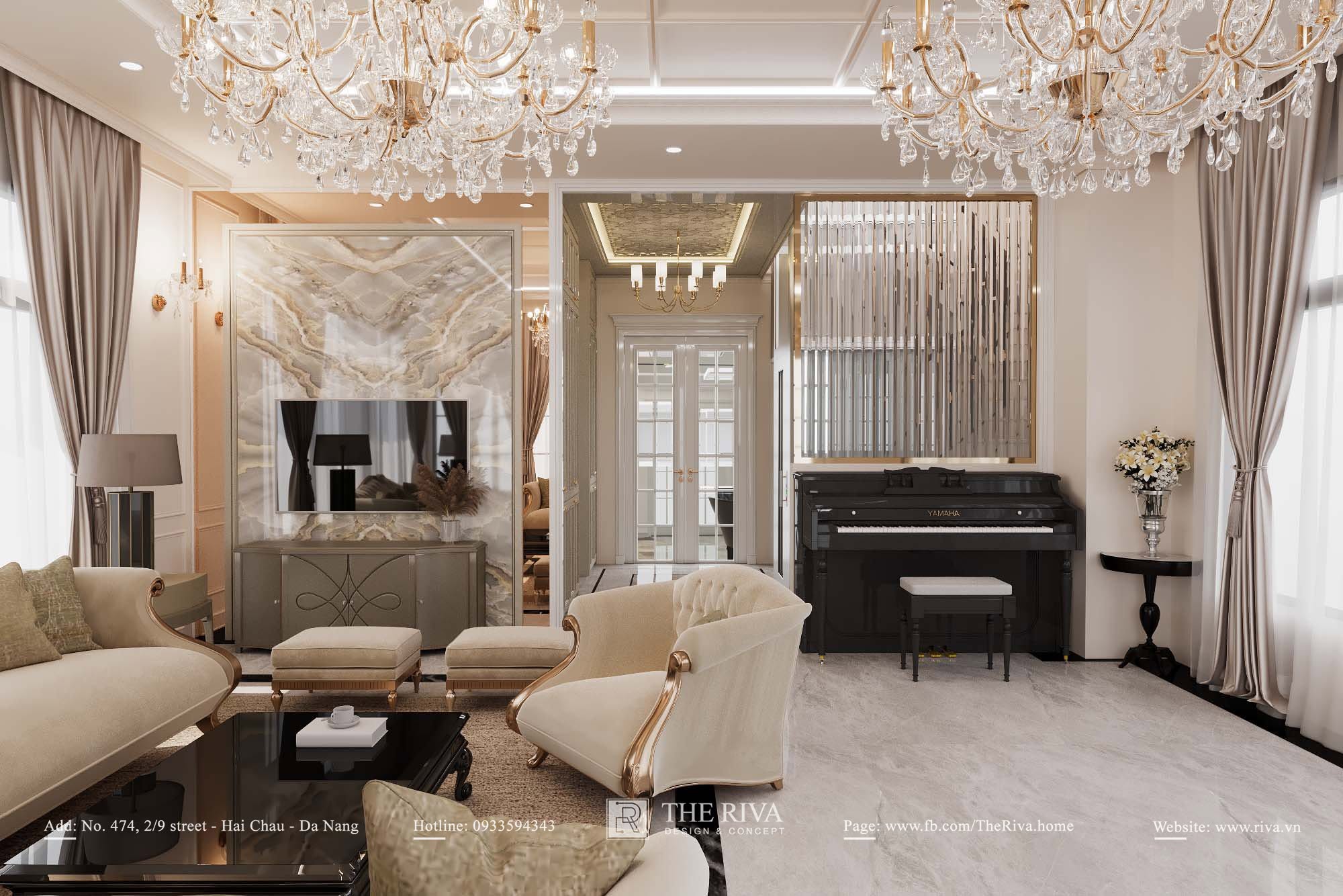 Thiết kế nội thất biệt thự Tân cổ điển D'Villa