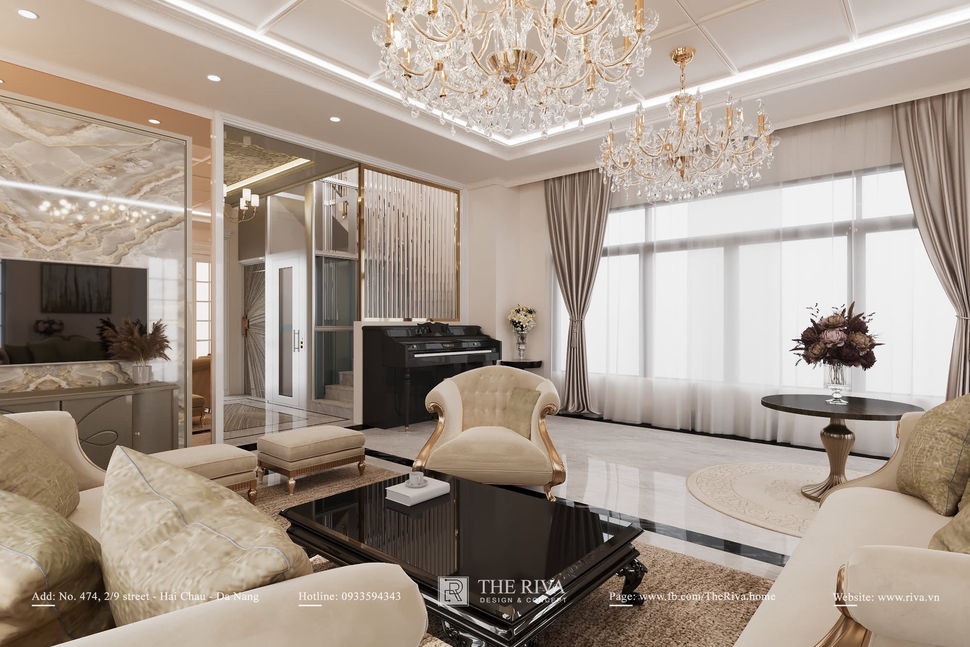 Thiết kế nội thất biệt thự Tân cổ điển D'Villa