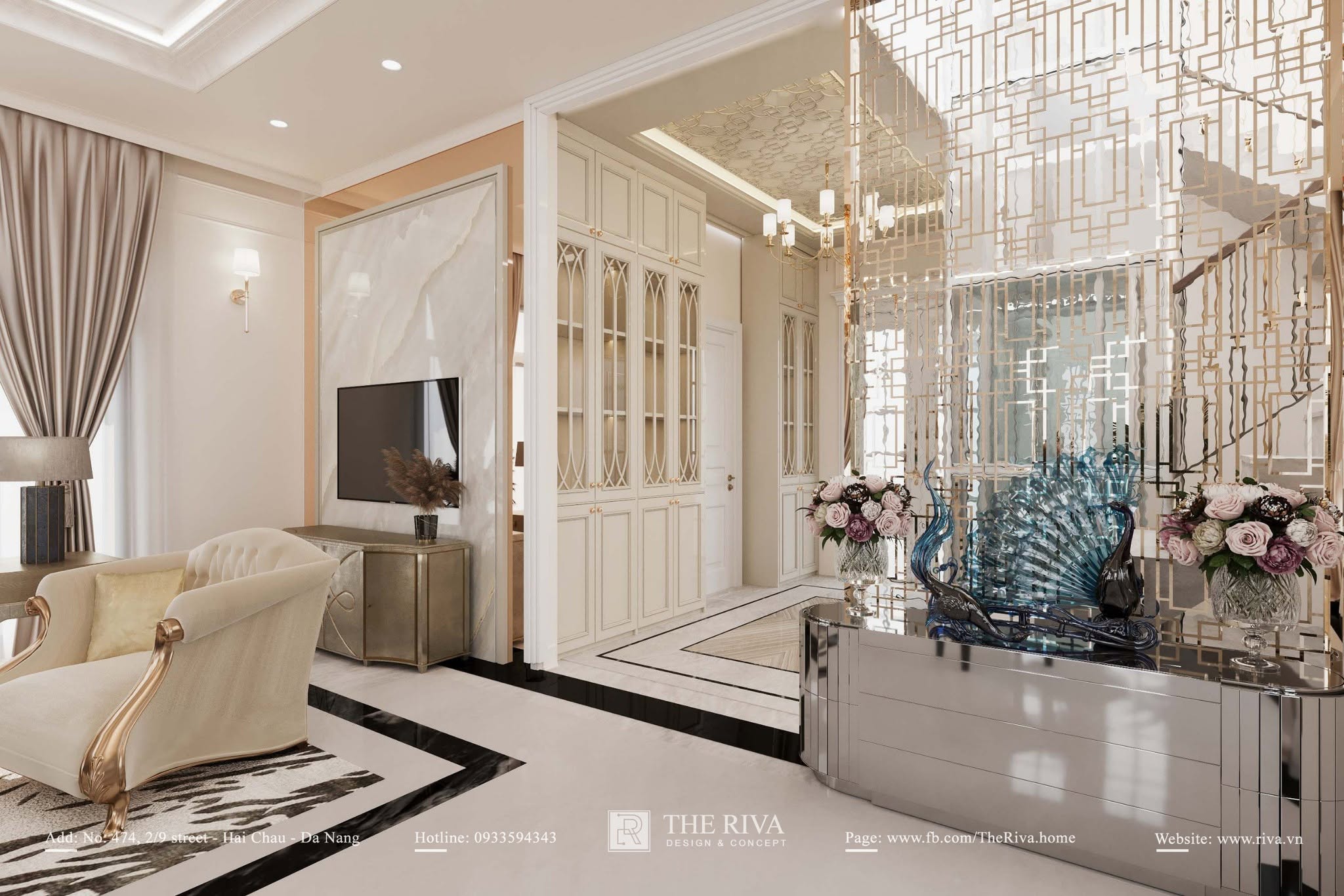 Thiết kế nội thất biệt thự Tân cổ điển D'Villa